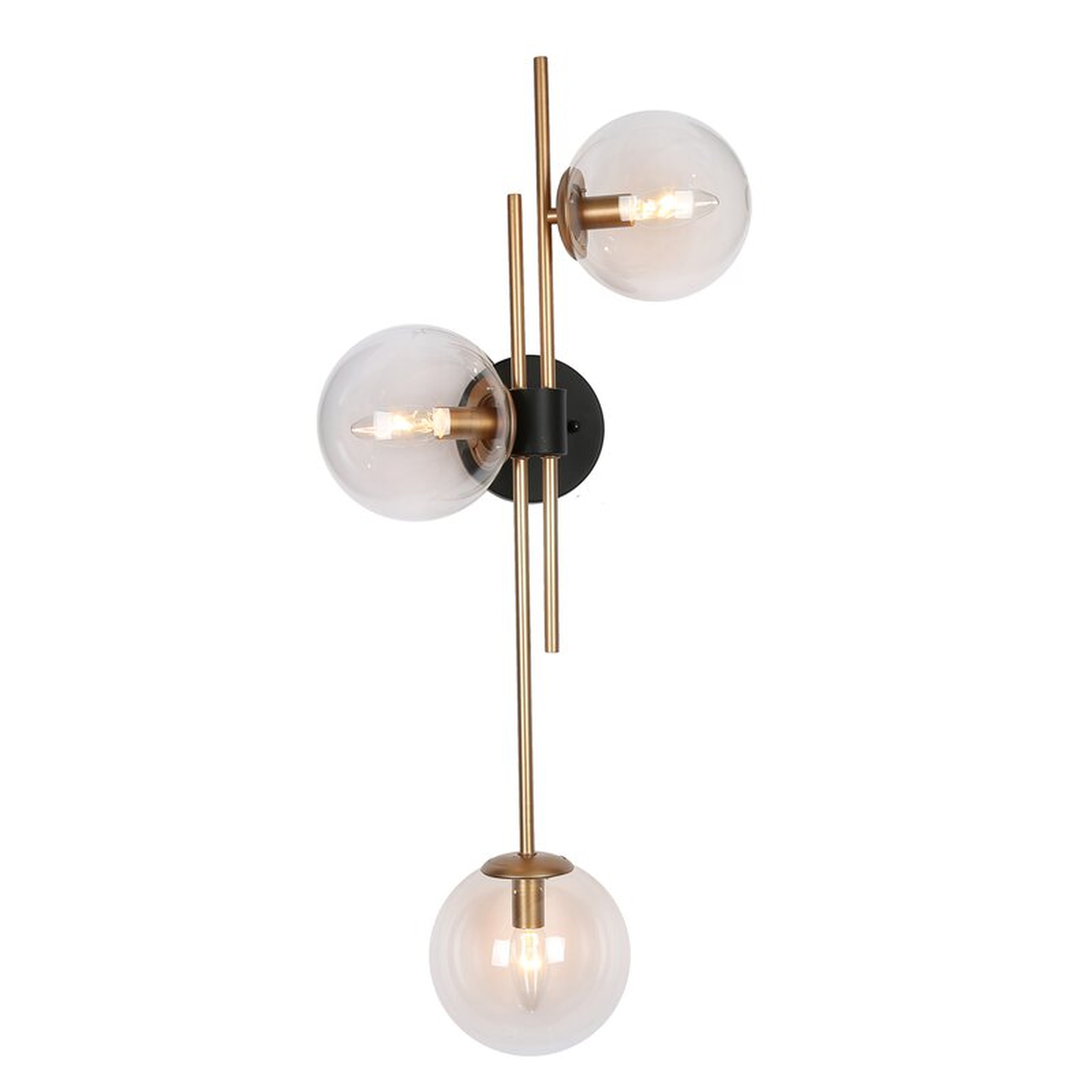 Penovich 3 - Light Dimmable Gold Armed Sconce - Wayfair