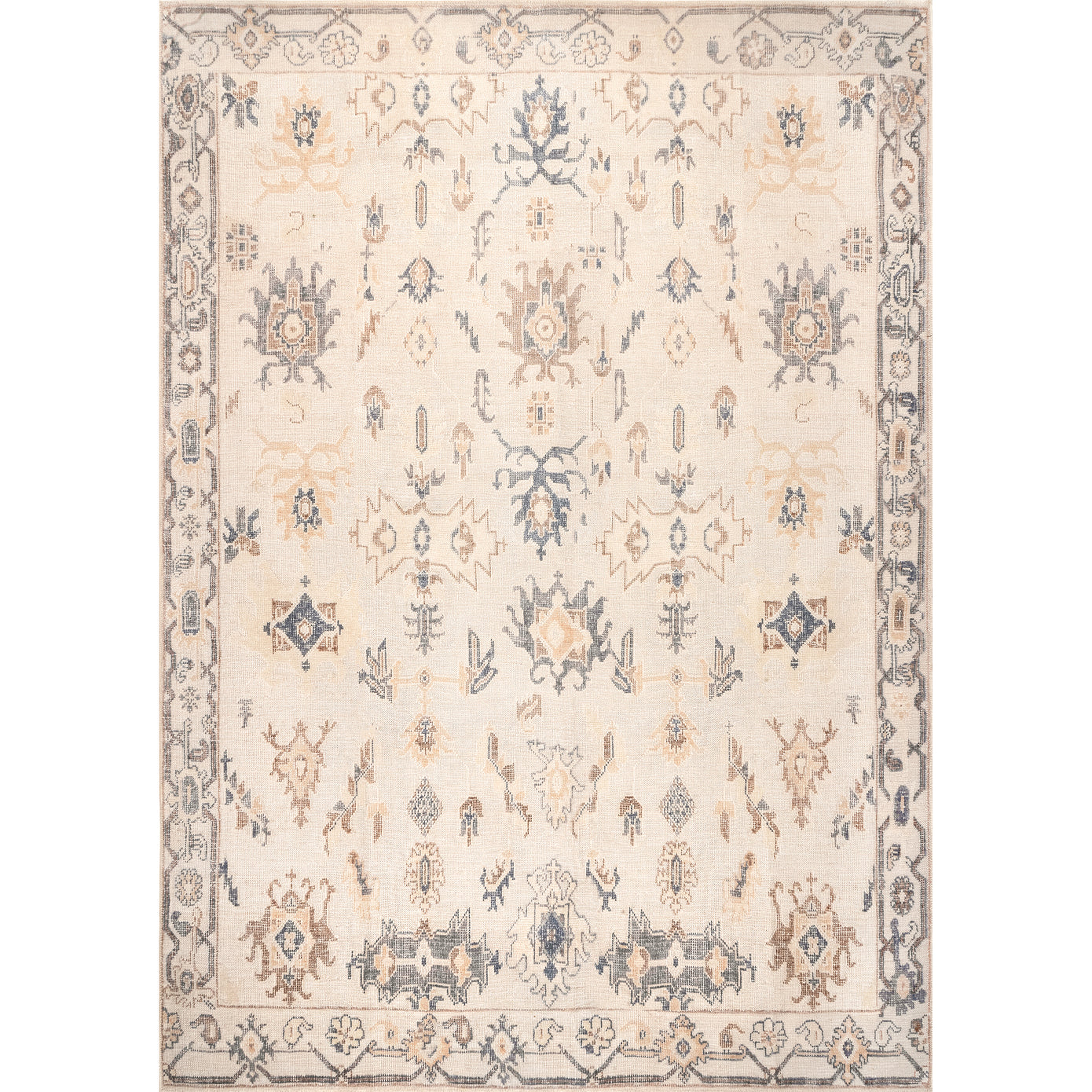 August Tribal Machine Washable Area Rug,8'x10' - nuloom