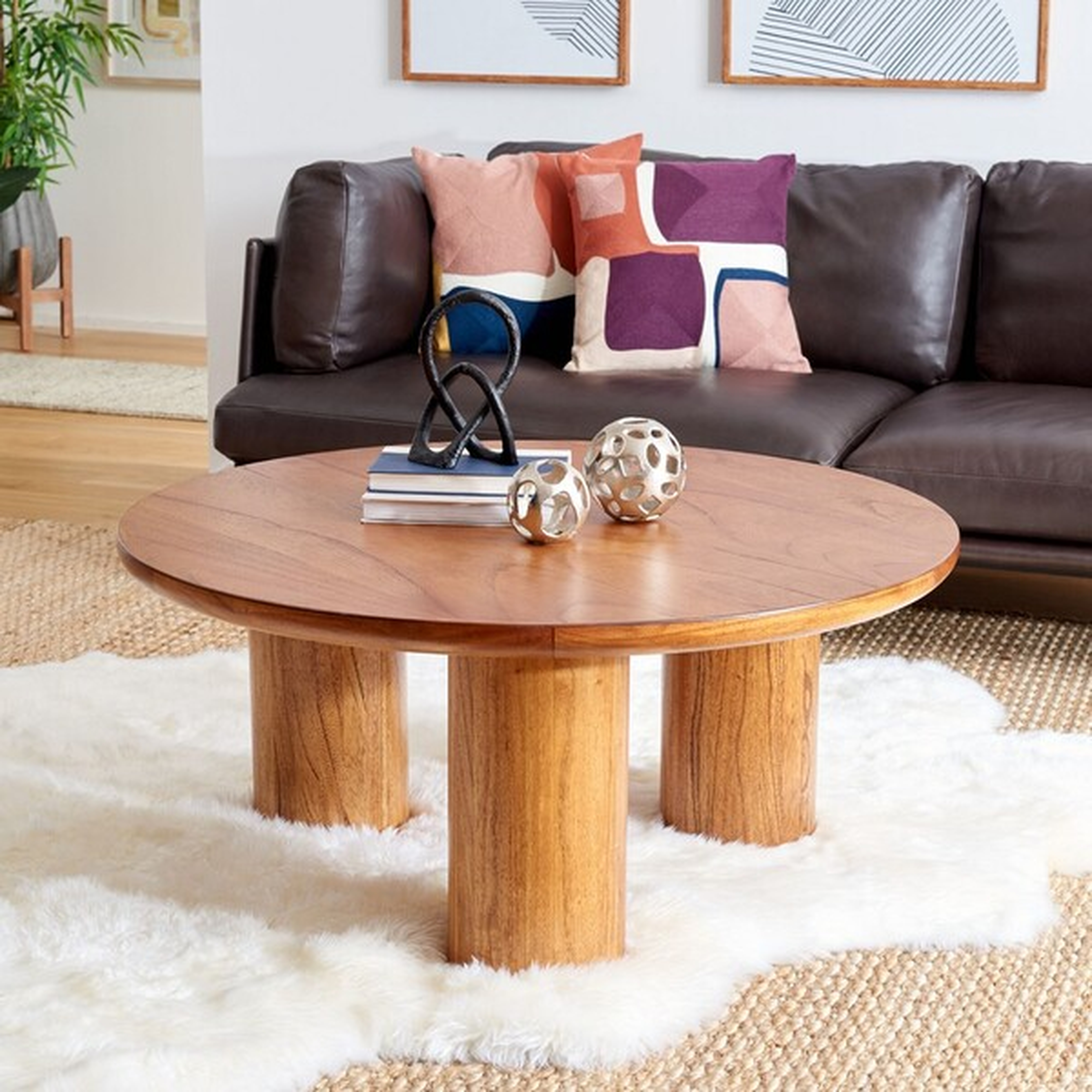 Mork 3 Leg Round Coffee Table - Safavieh