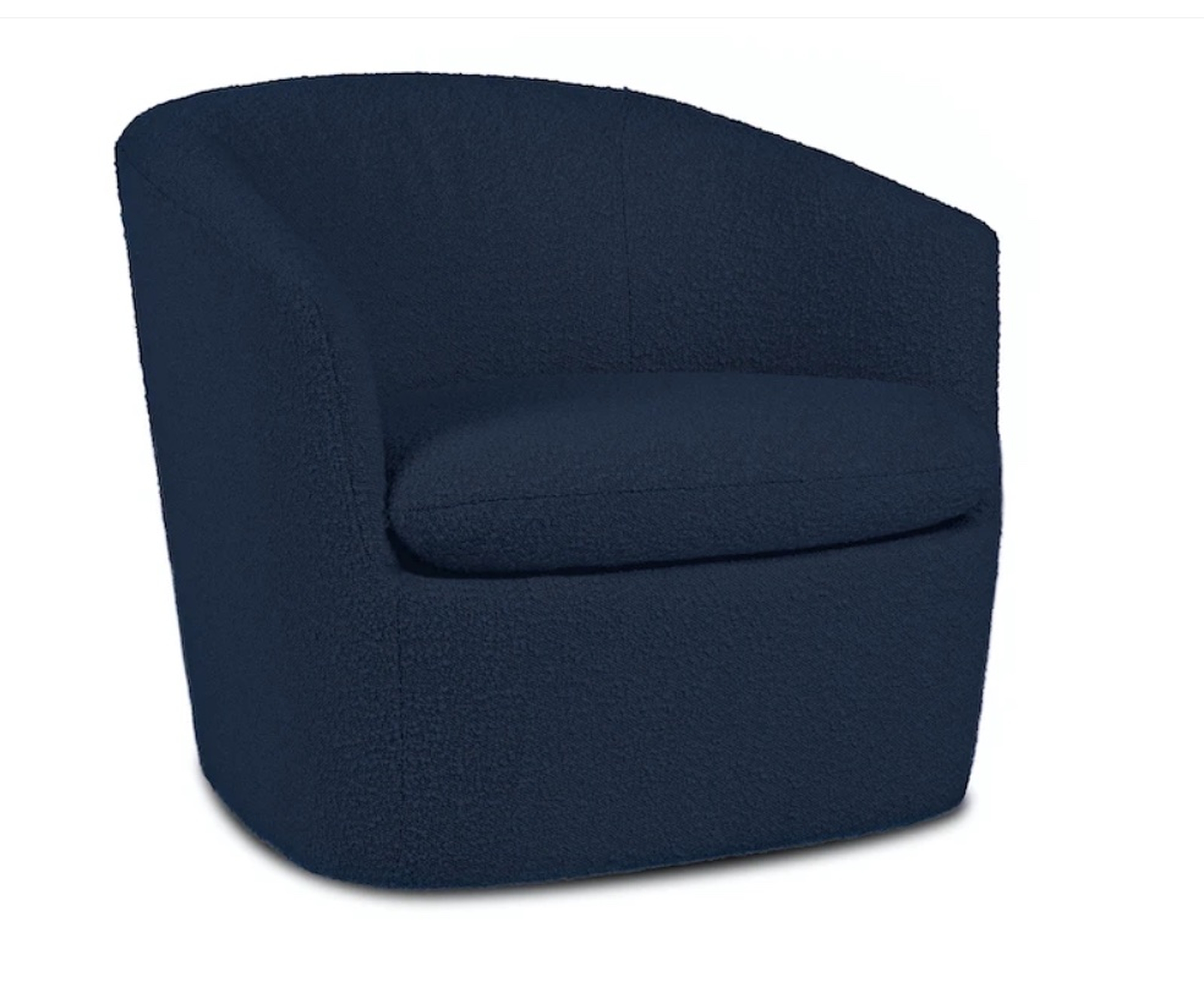 Turoy Catalina Blue Bouclé Swivel Chair - Article