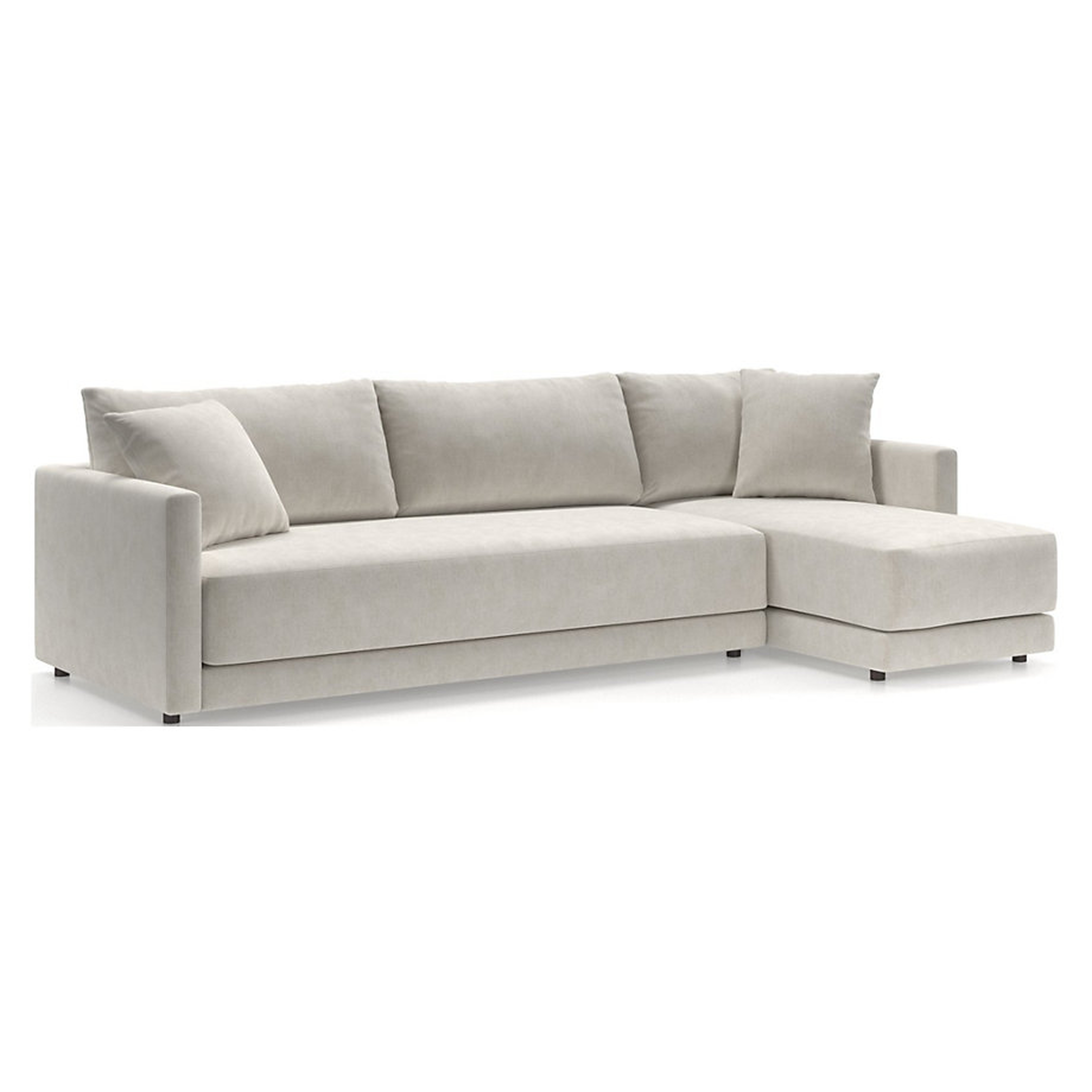 Gather 2-Piece Chaise Bench Sectional Sofa - Crate and Barrel