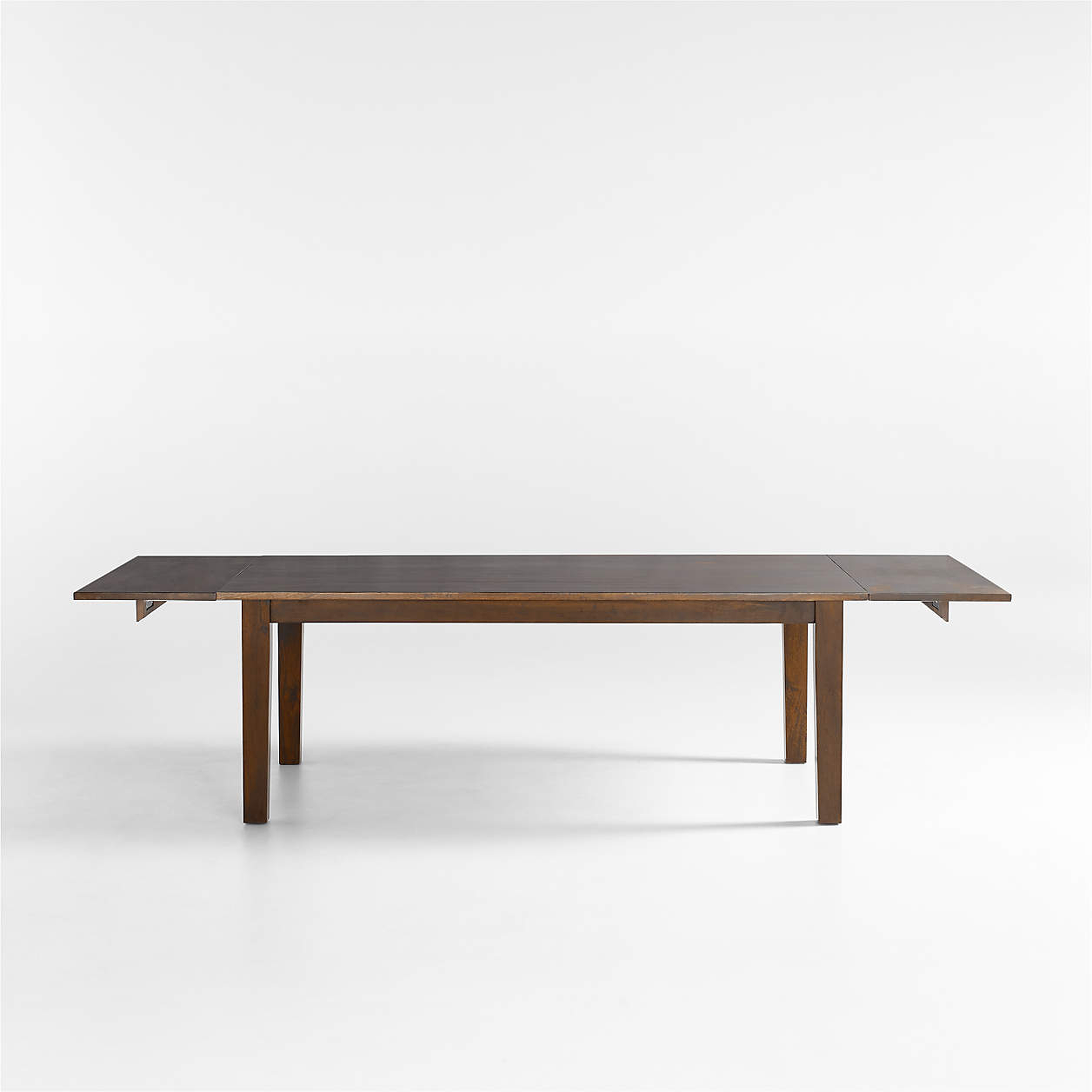 Basque 82"-118" Amber Solid Wood Extendable Dining Table - Crate and Barrel