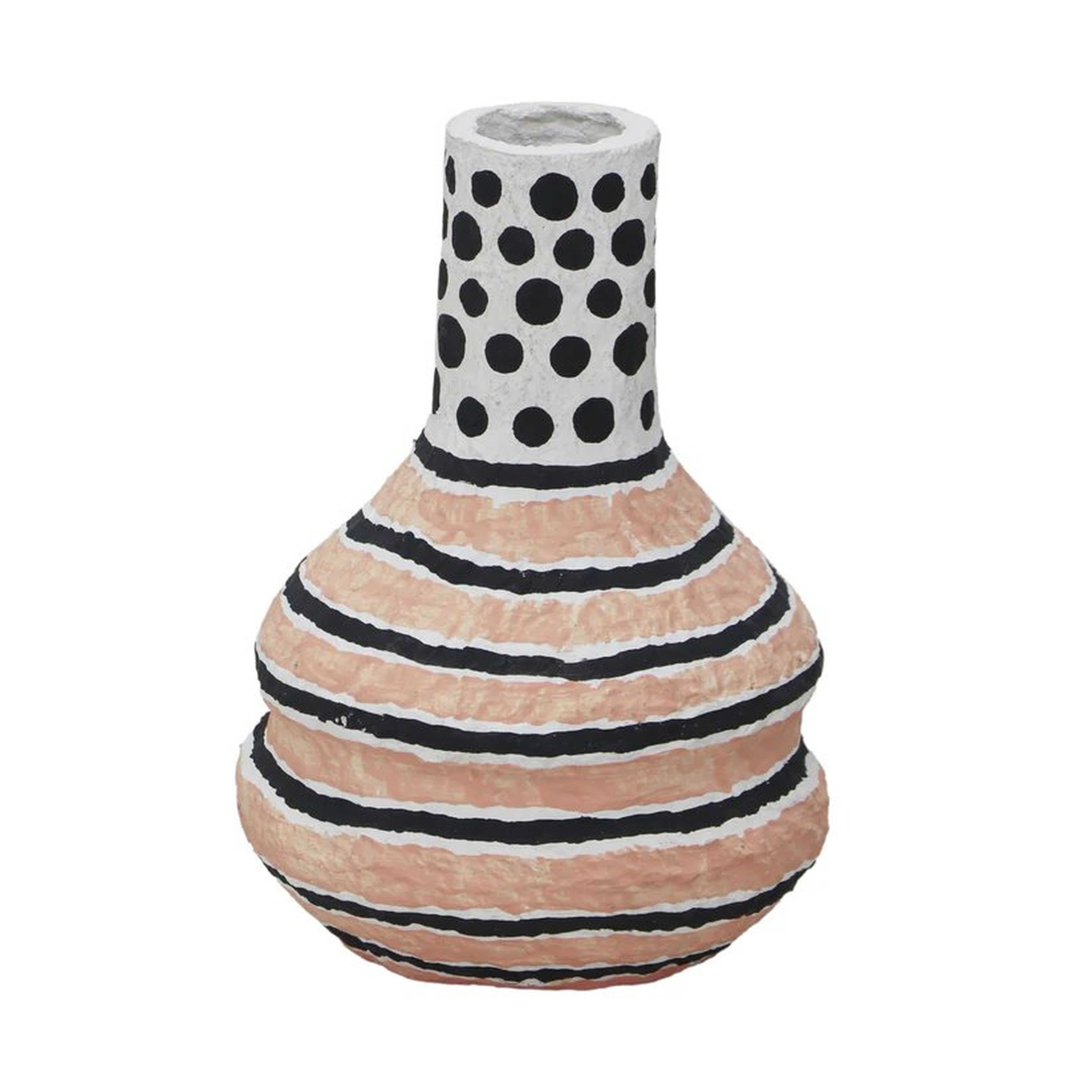 Cotton Mache Vase in Modernist Print - TOV FURNITURE