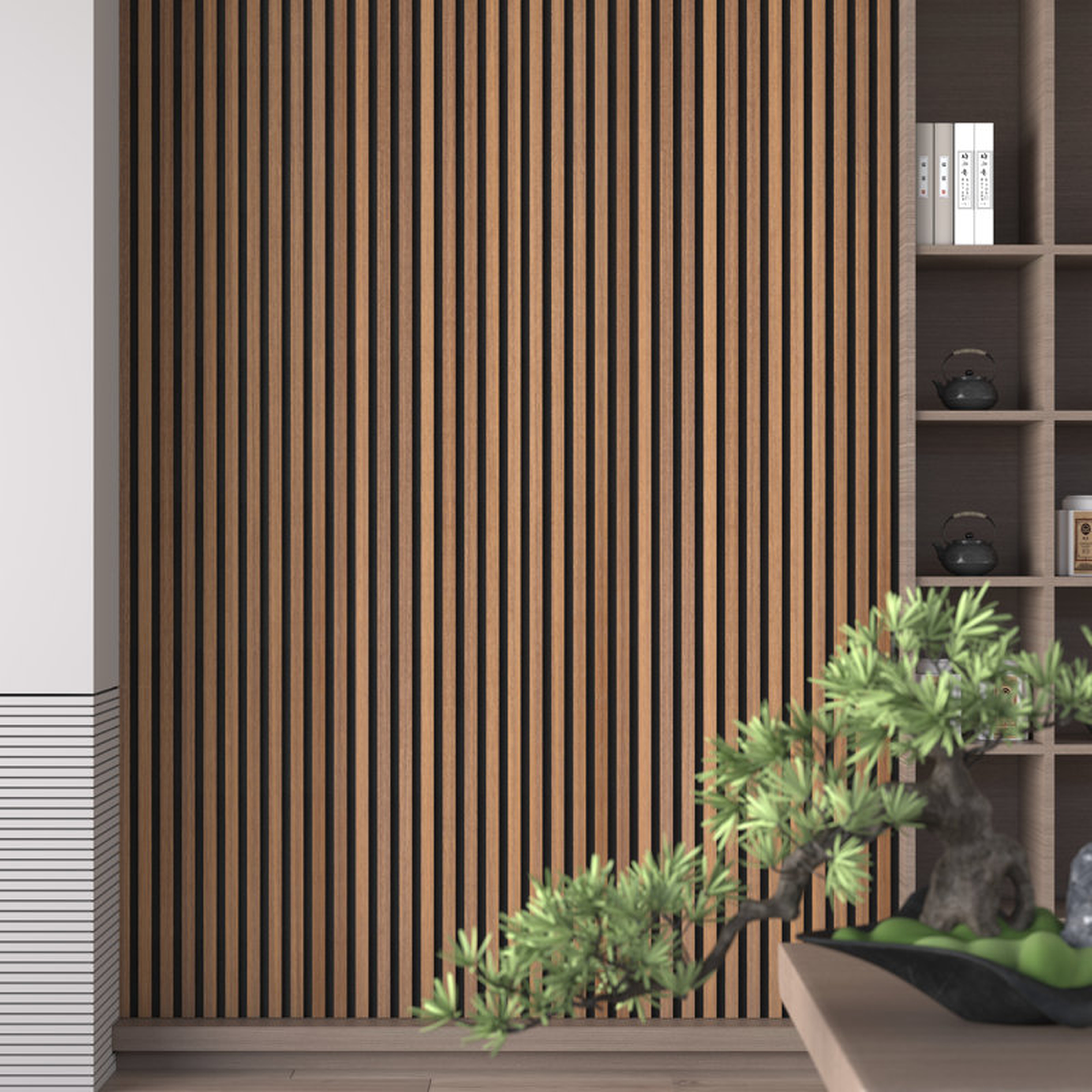94" L x 24" W Acoustic Wood Wall Paneling, Decorative Soundproof Panels for Walls and Ceilings, 3D Slat Wood Wall Panels - Wayfair