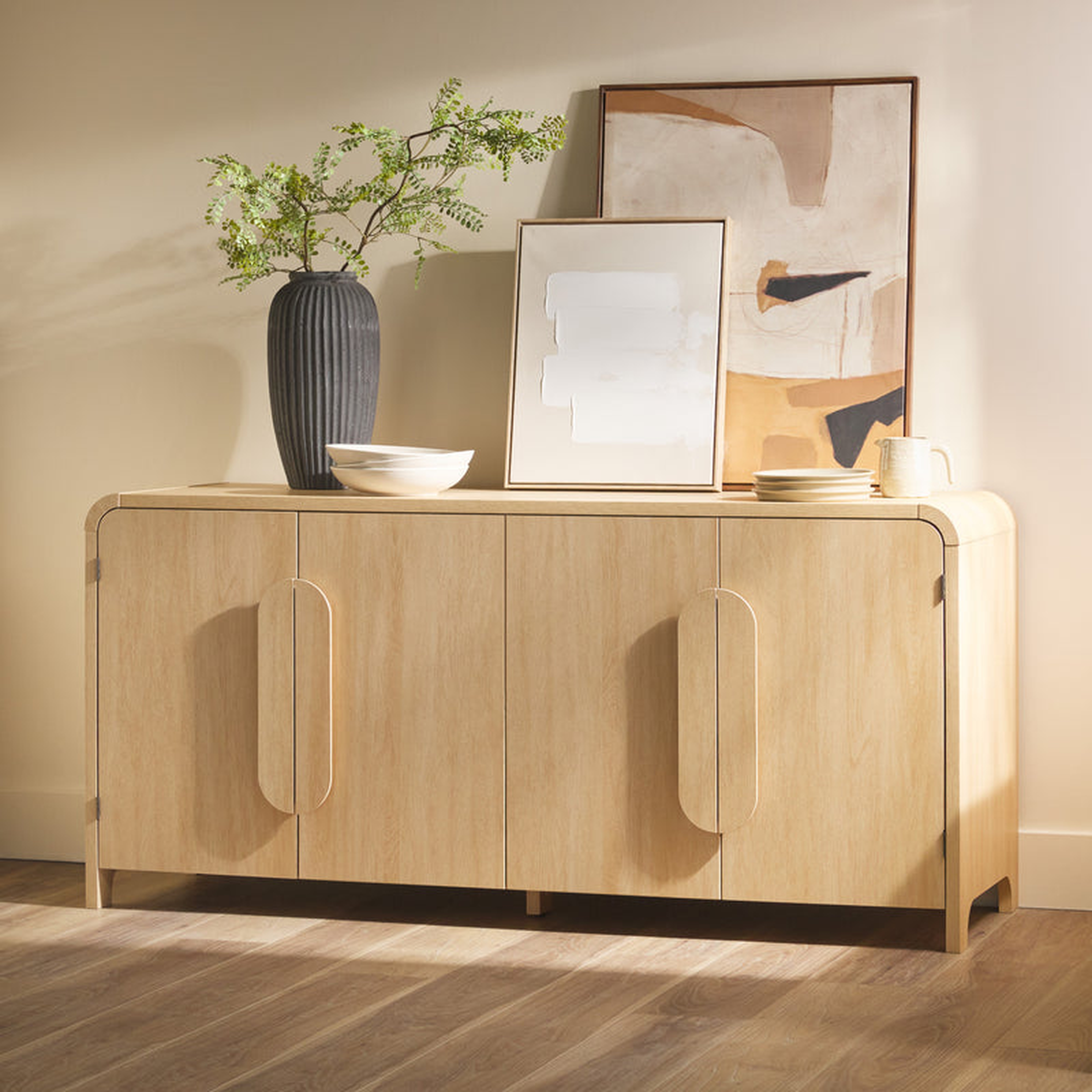 Chantelle 64" Modern Curved Sideboard / TV Stand - Walker Edison