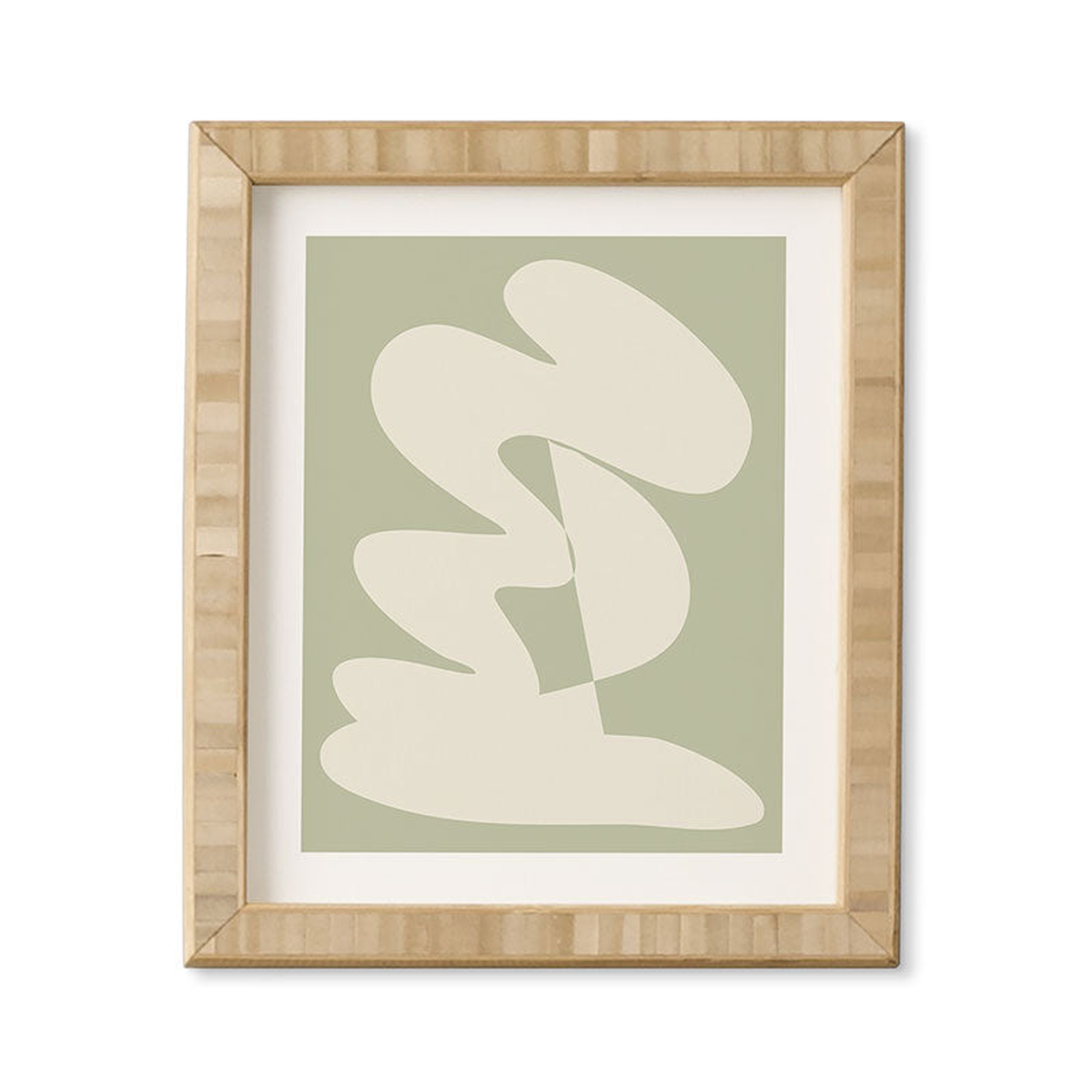 Minimalist Modern Abstract Exp by June Journal - Framed Wall Art Bamboo 8" x 9.5" - Wander Print Co.