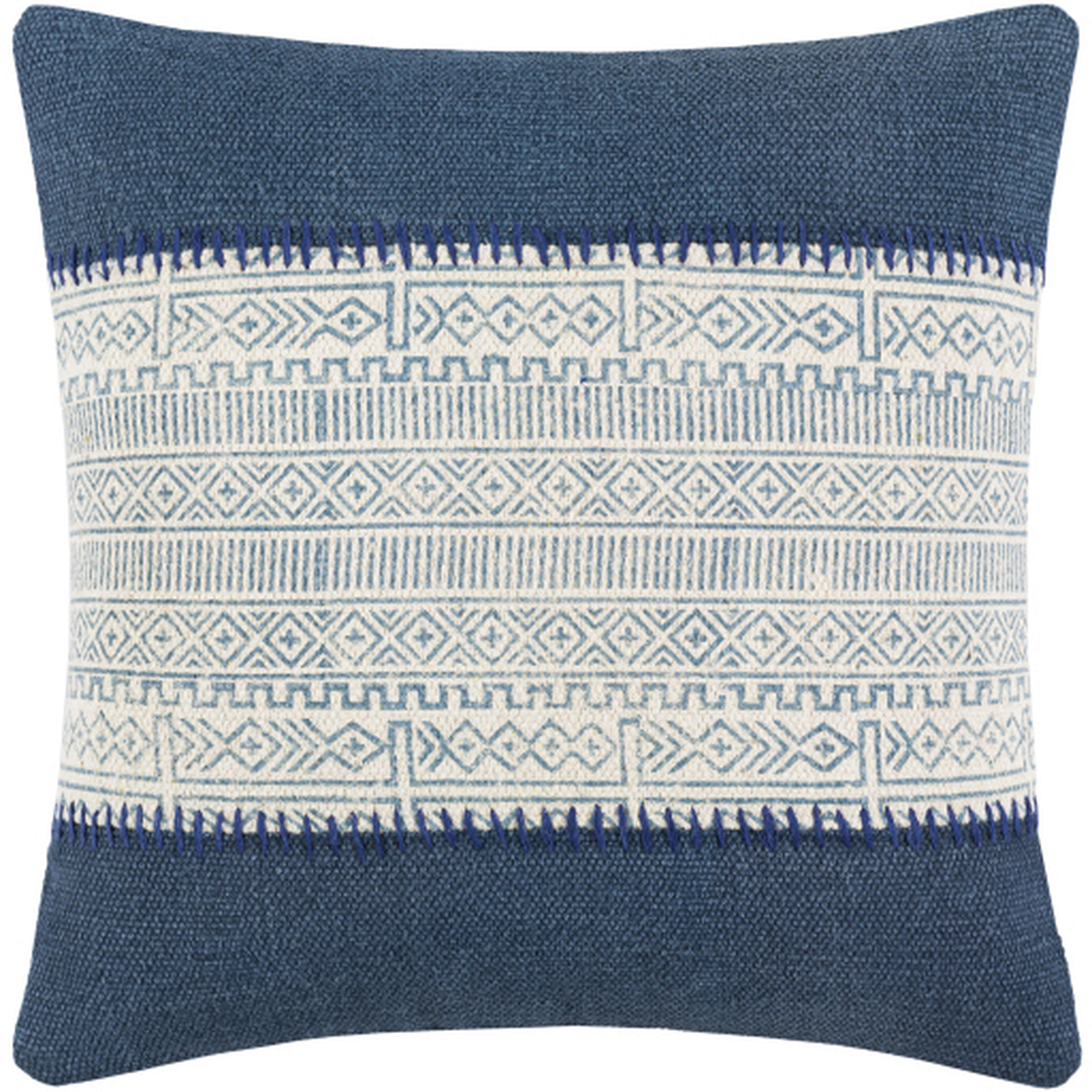Lola Throw Pillow, 20" x 20", with down insert - Surya