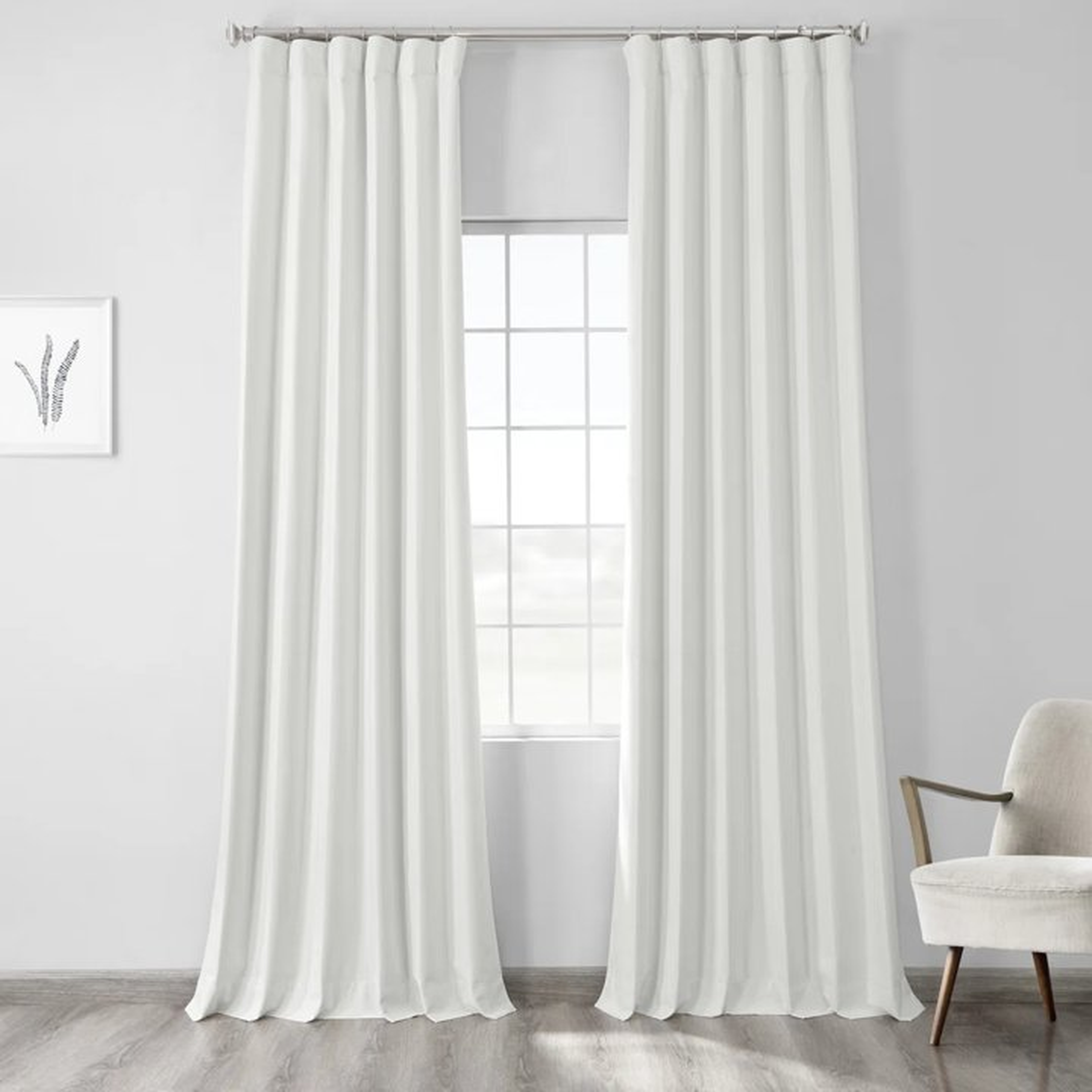 Ottis Birch 108" Room Darkening Rod Pocket Single Curtain Panel- Birch - Wayfair
