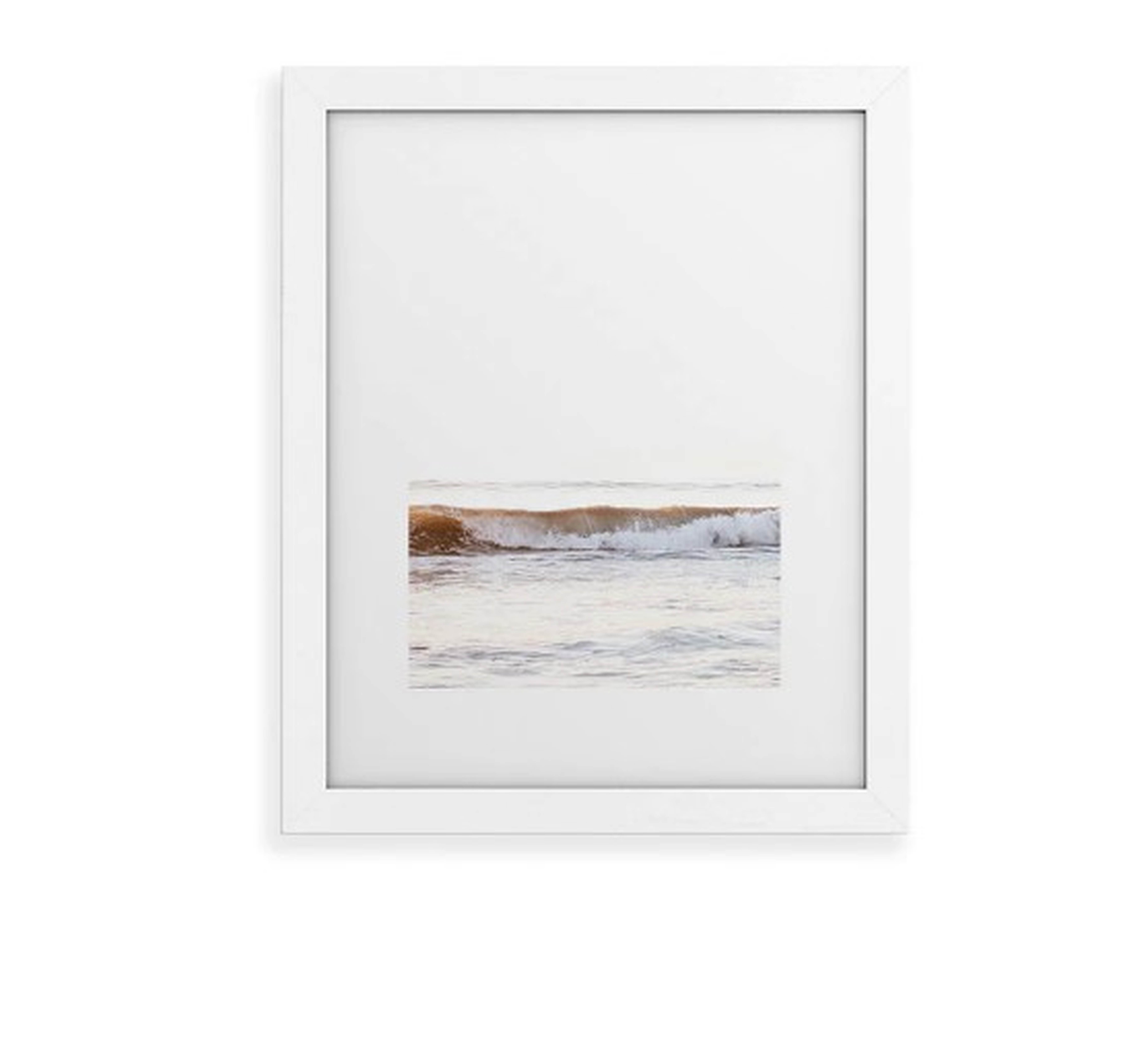 Minimalist Wave by Bree Madden - Framed Wall Art Basic White 12" x 12" - Wander Print Co.