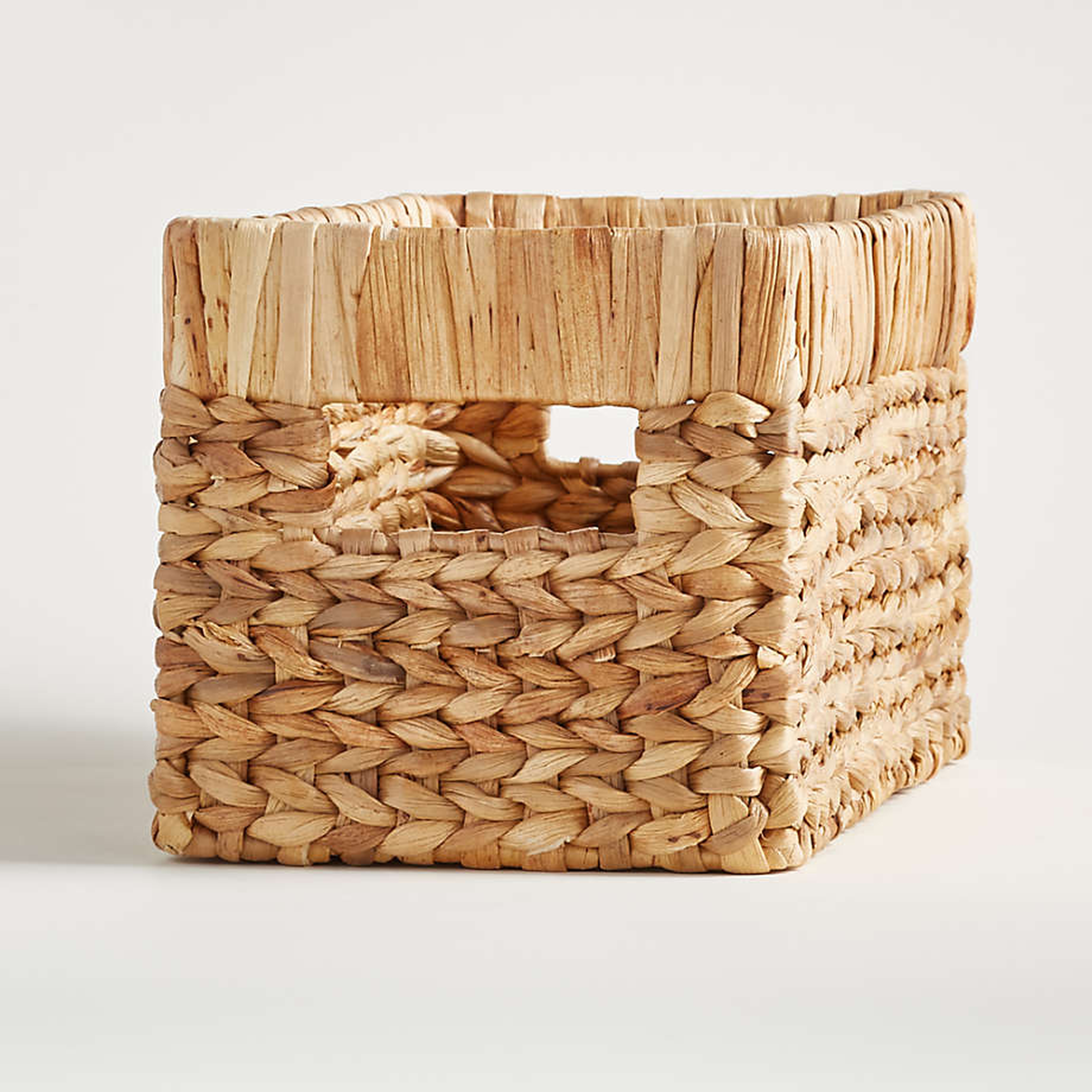 Natural Wicker Small Changing Table Basket with Handles - Crate and Barrel