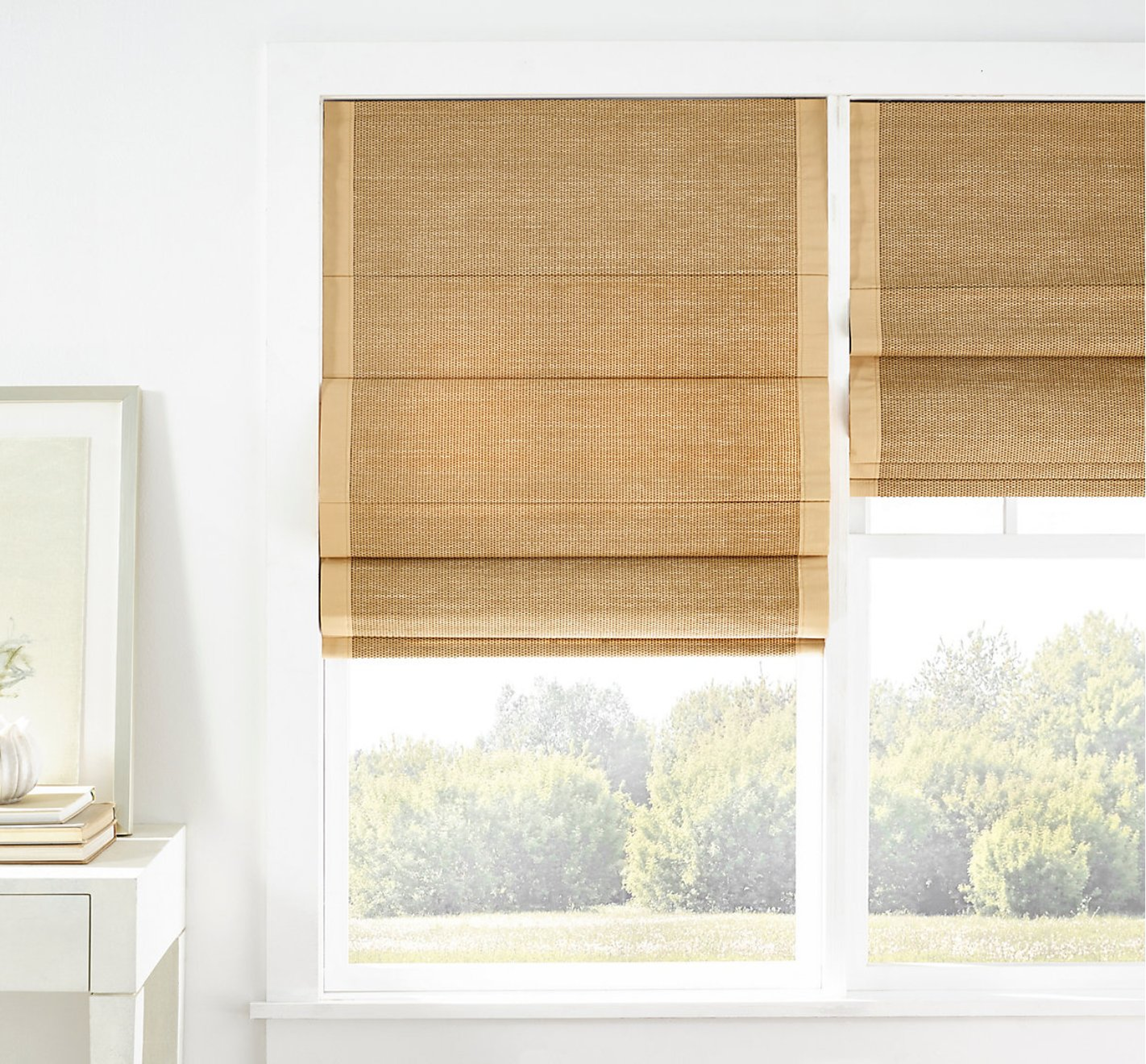 Ridge Cordless Roman Wicker Shade - Dash and Albert