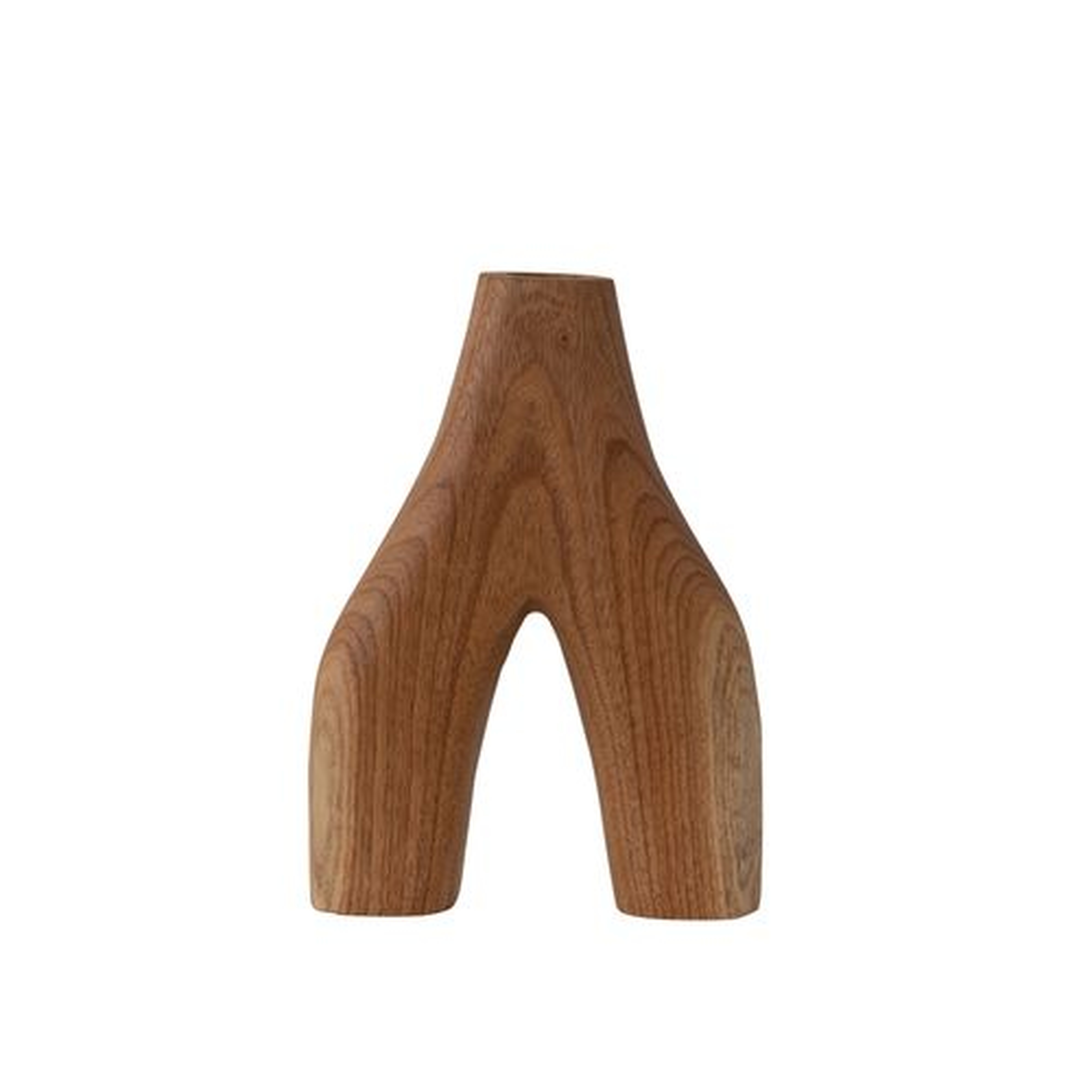 Decorative Arched Wood Vase, Natural - Bloomingville