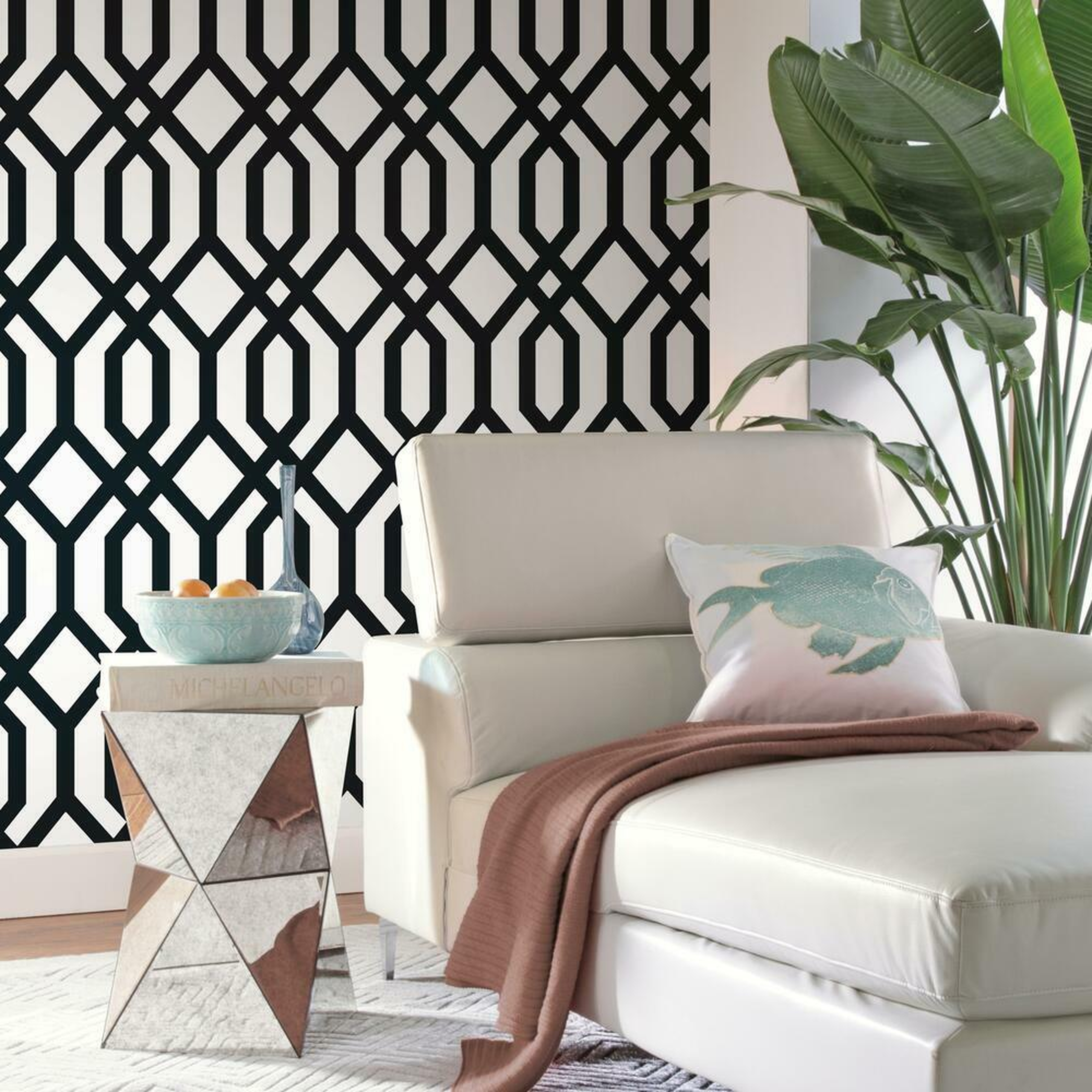 Gazebo Lattice Peel and Stick Wallpaper - York Wallcoverings