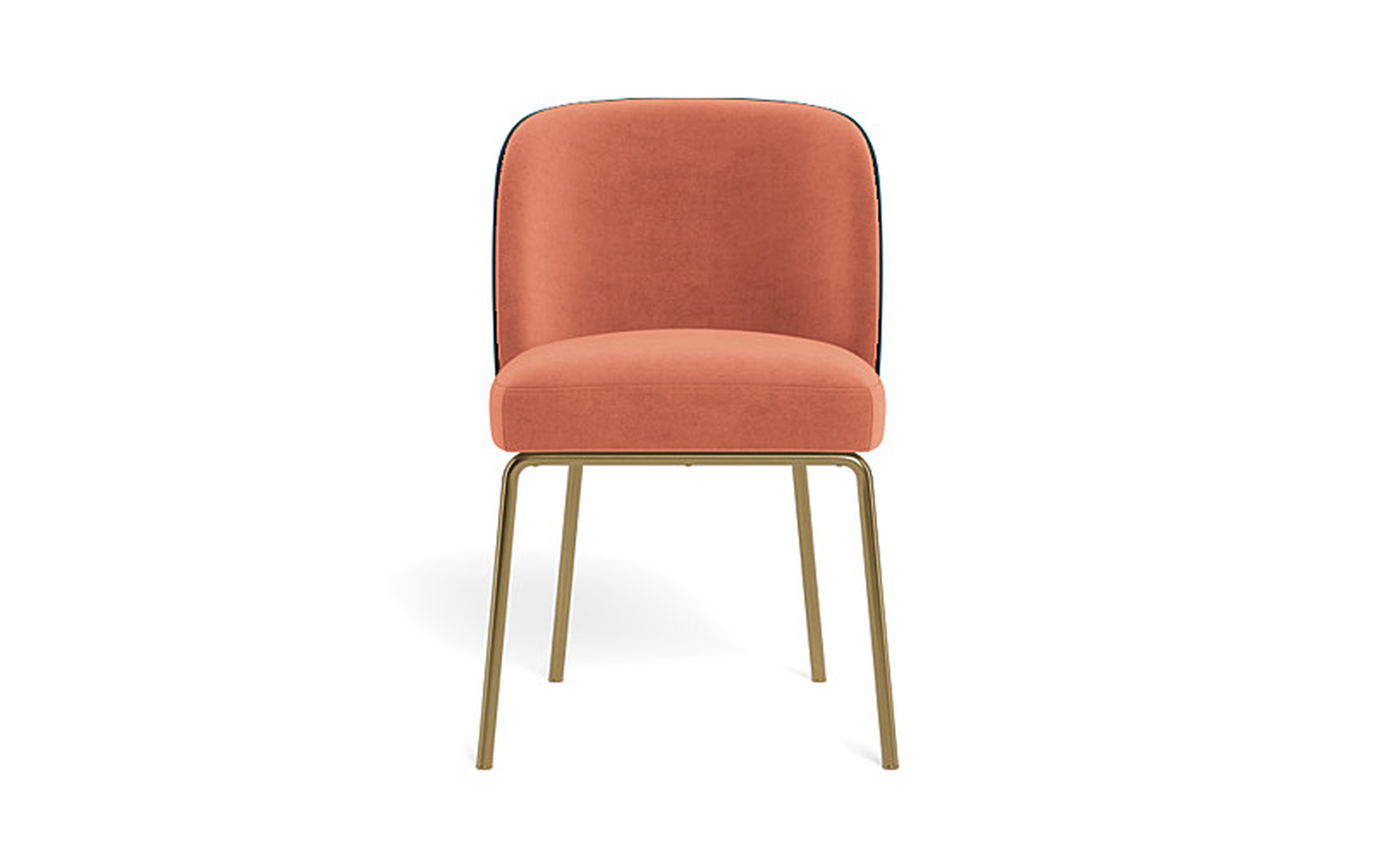 Graham Metal Framed Upholstered Chair with Contrast Piping - Interior Define