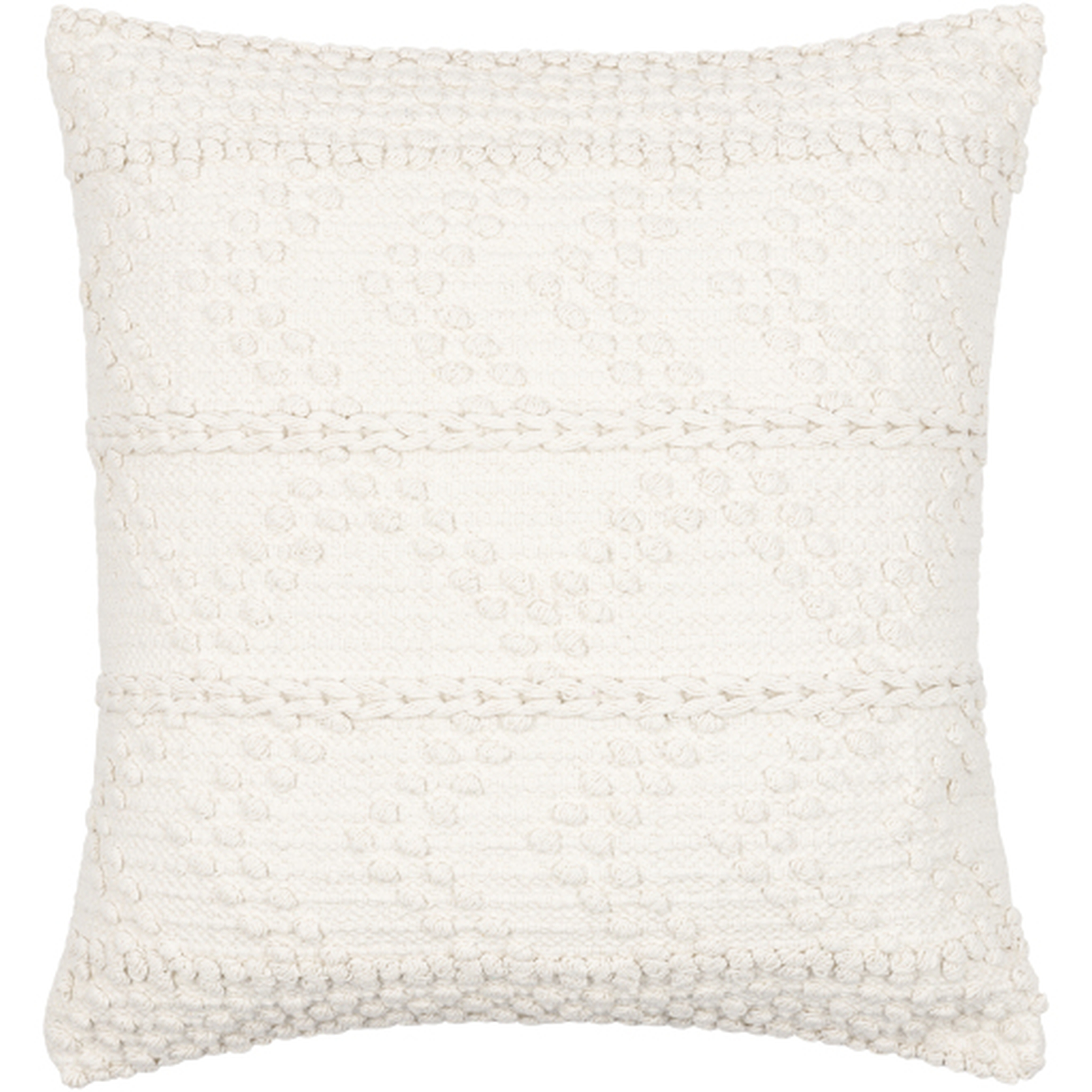 Merdo Throw Pillow, 22" x 22", with poly insert - Surya