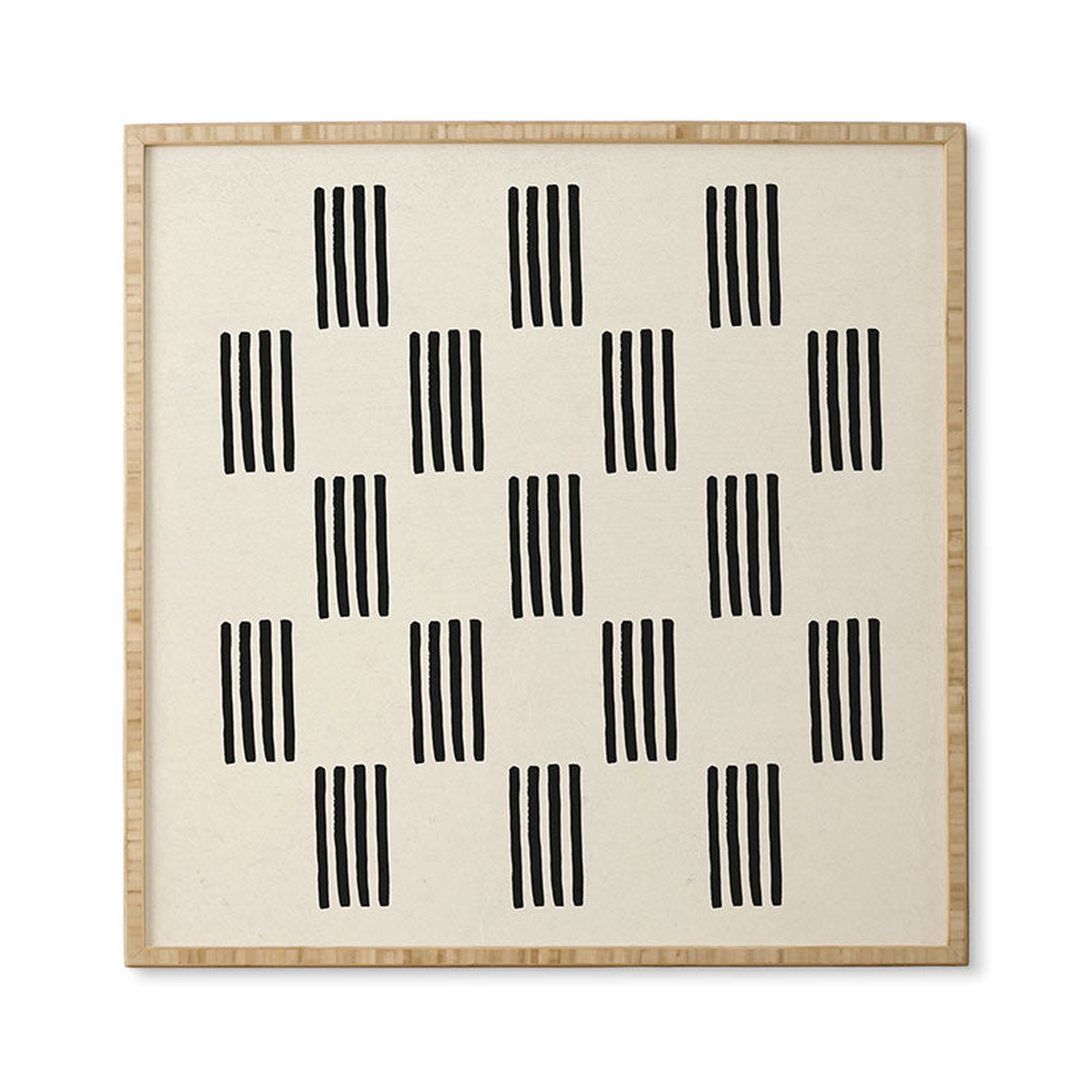 Formation by Rose Beck - Framed Wall Art Bamboo 30" x 30" - Deny Designs