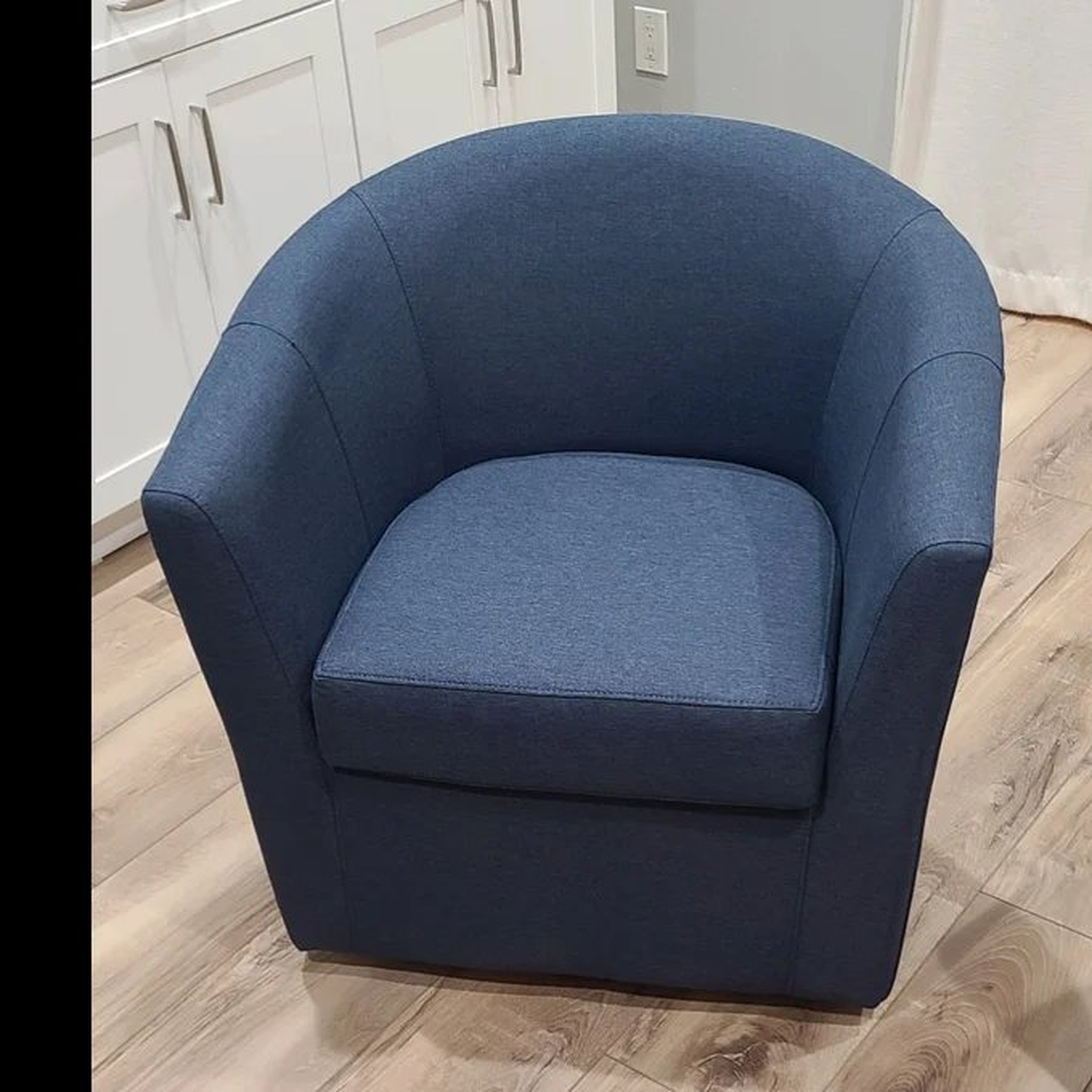 Hansell Upholstered Swivel Barrel Chair - Wayfair