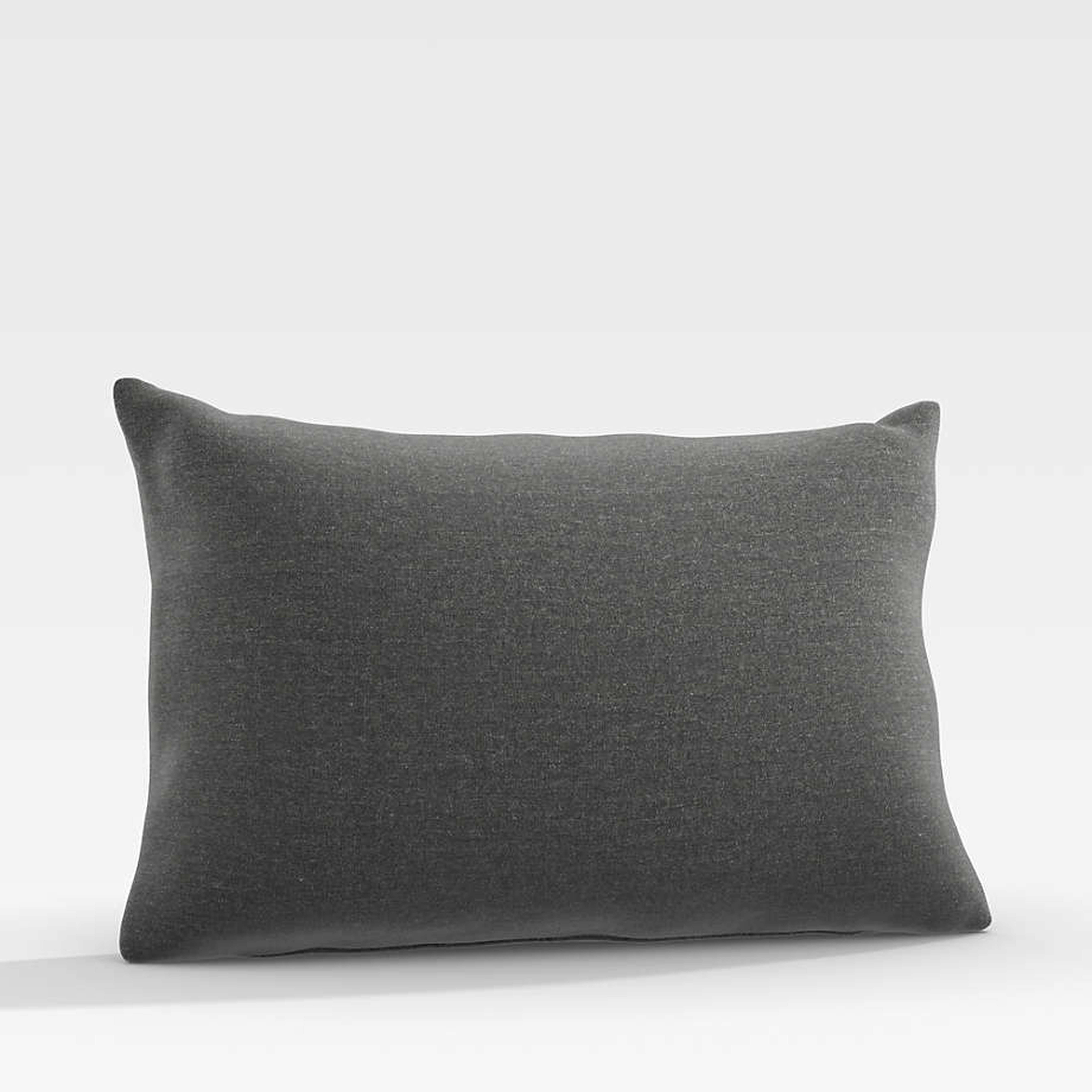 Sunbrella ® Charcoal Outdoor Lumbar Pillow - Crate and Barrel