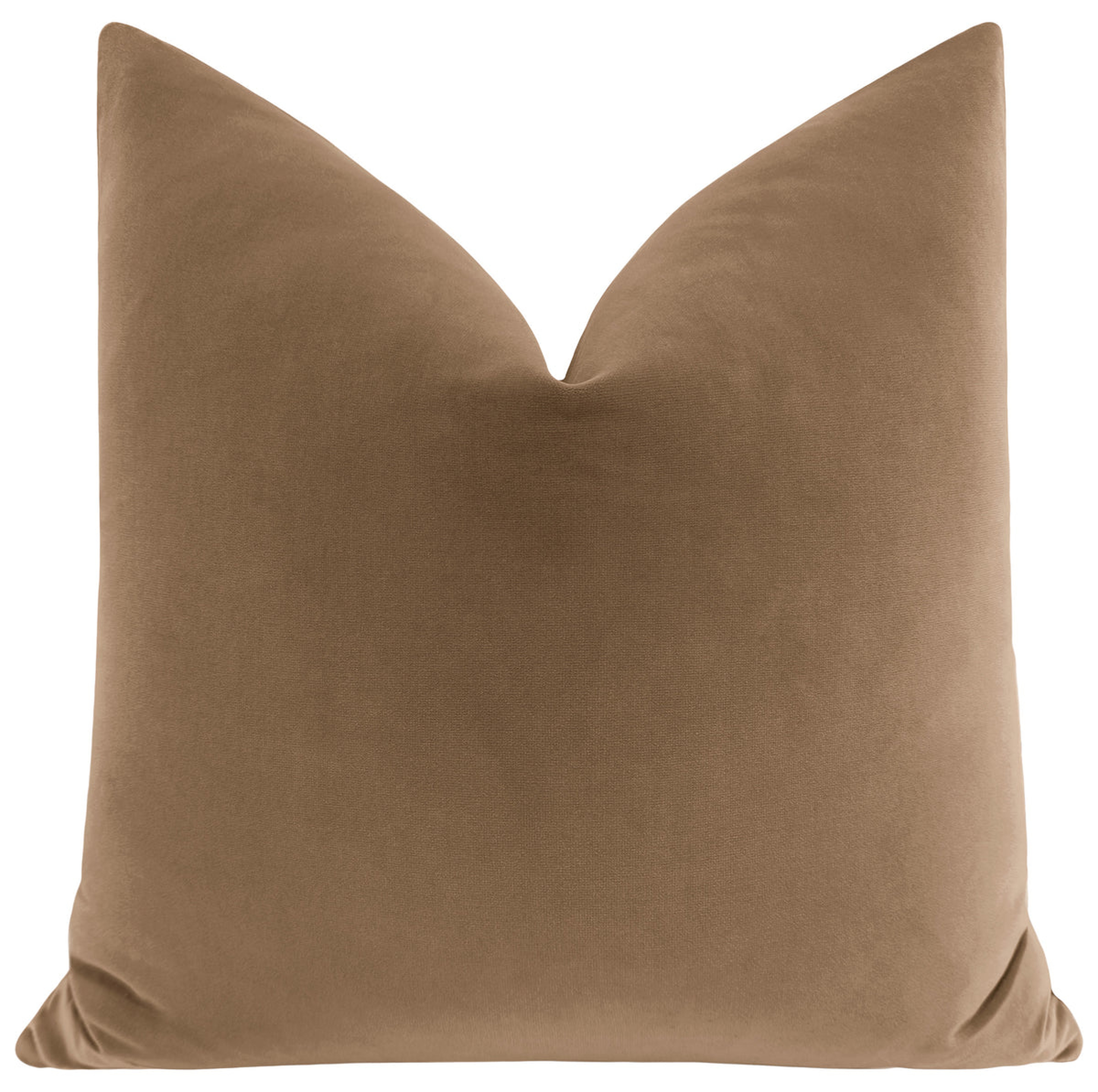 SIGNATURE VELVET // NUTMEG - 20" X 20" / Knife Edge - Little Design Company