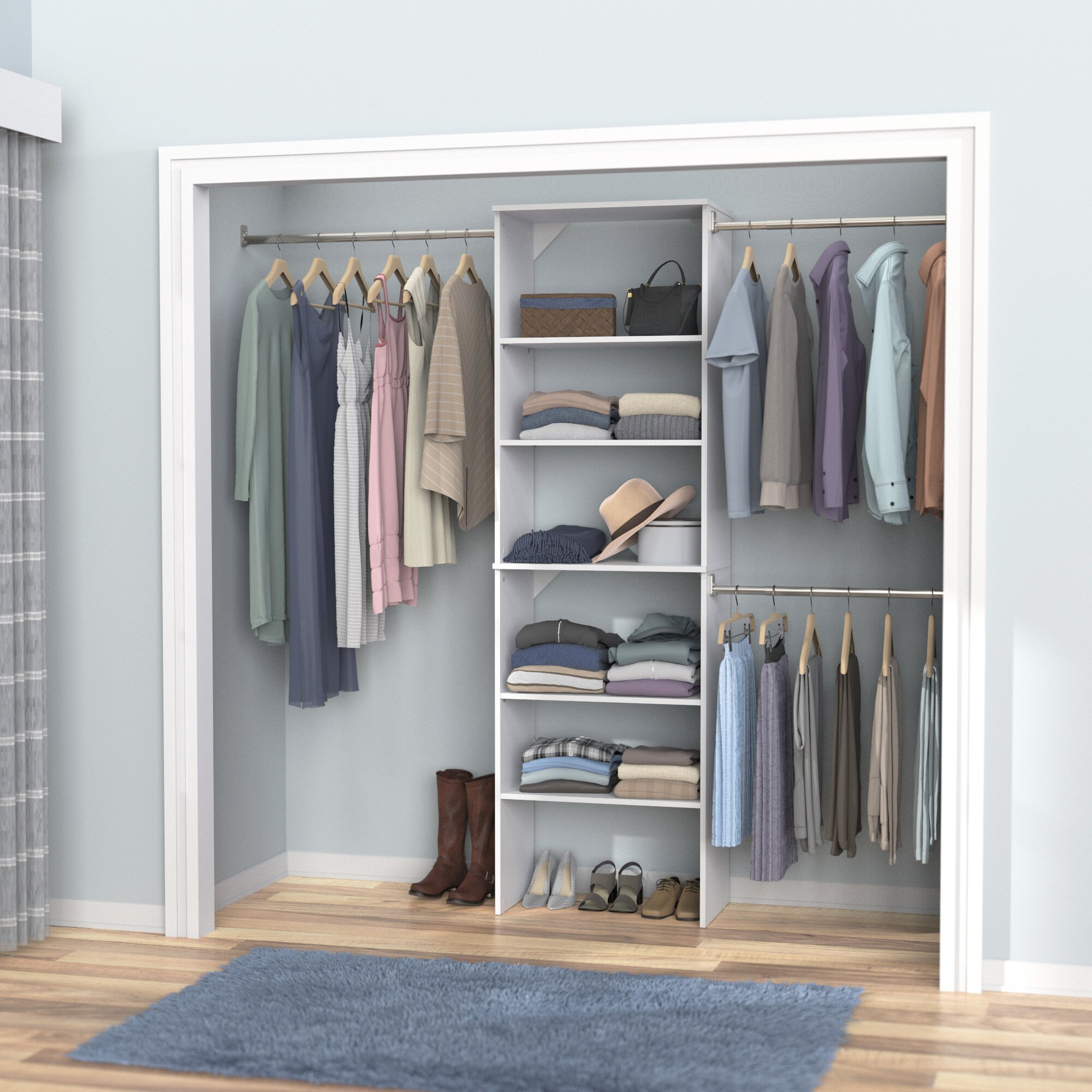 SuiteSymphony 60" W - 120" W Closet System Starter Kit - Wayfair