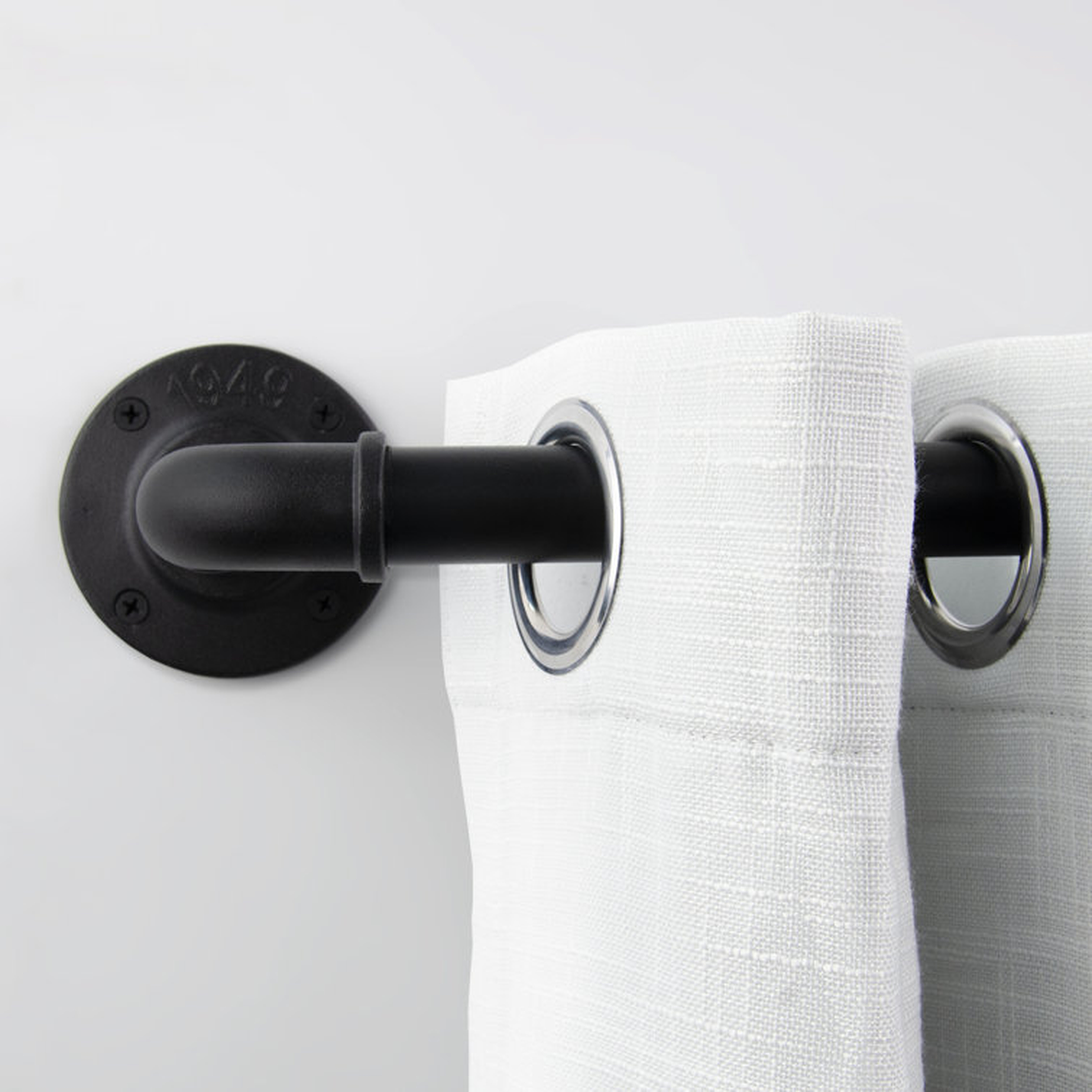 Upper Vobster 1 Inch Adjustable Industrial Pipe Curtain Rod Indoor/Outdoor Ceiling or Wall Mount - Wayfair