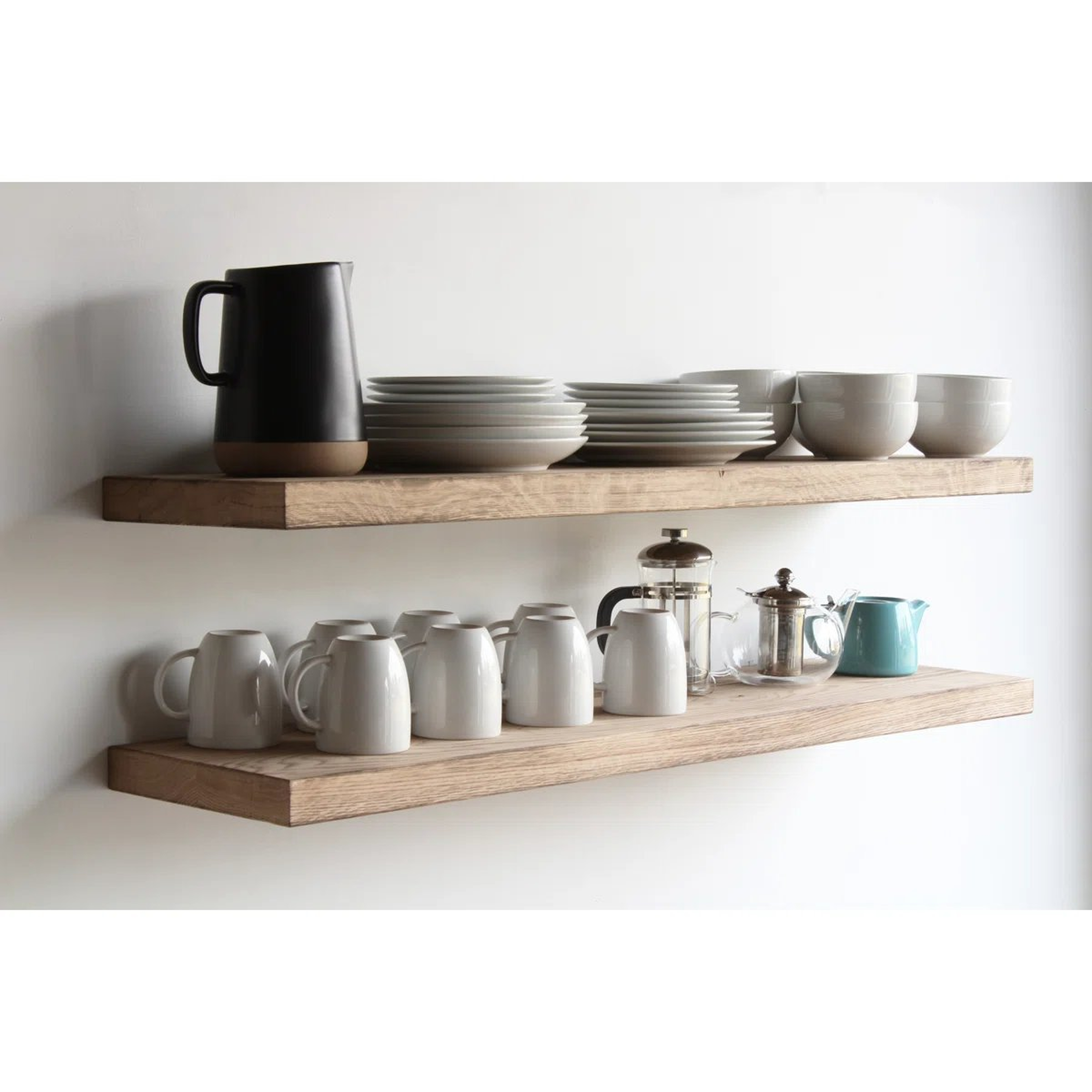Geller 2 Piece Oak Solid Wood Floating Shelf - Wayfair