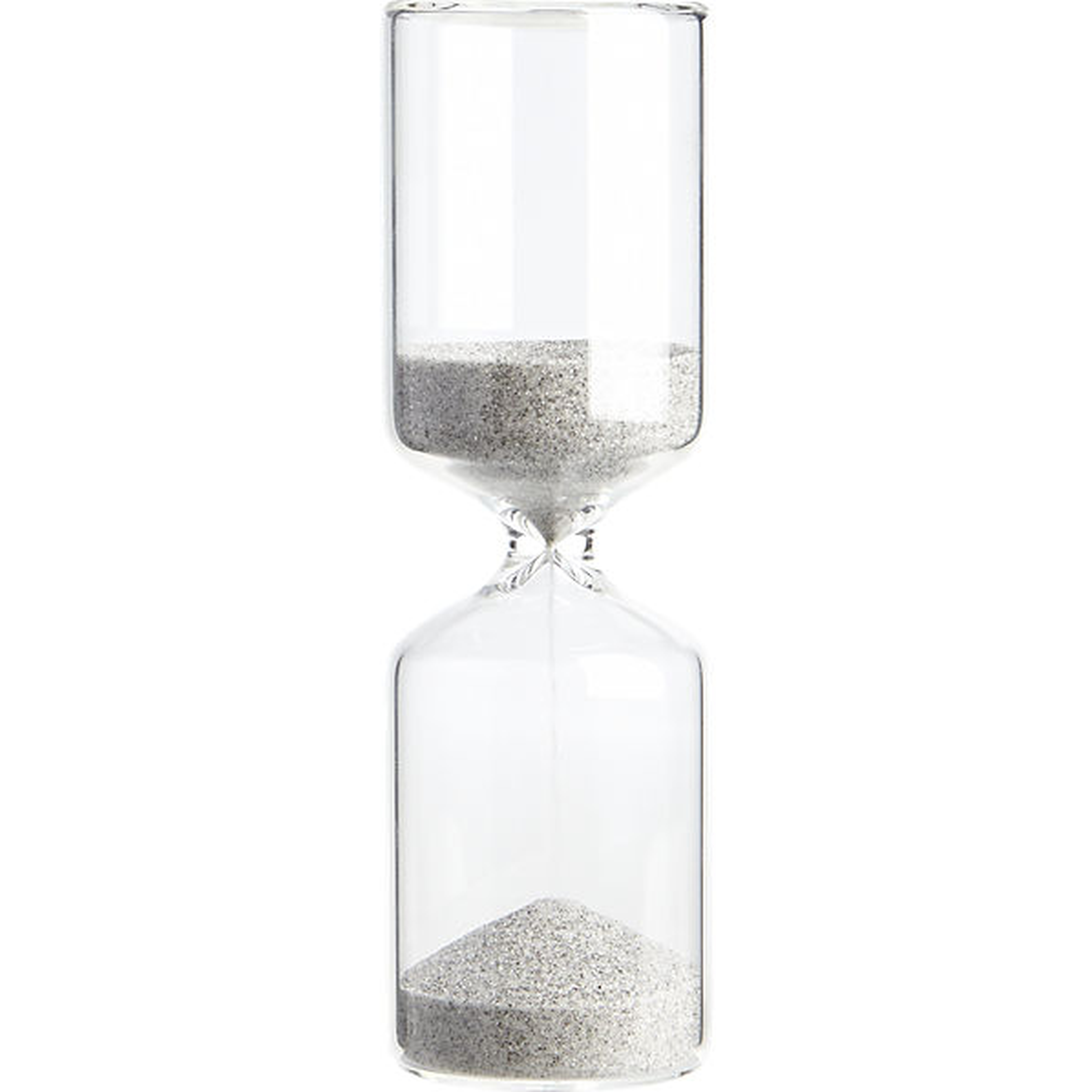 (DISCONTINUED) 15-minute black and white hourglass - CB2
