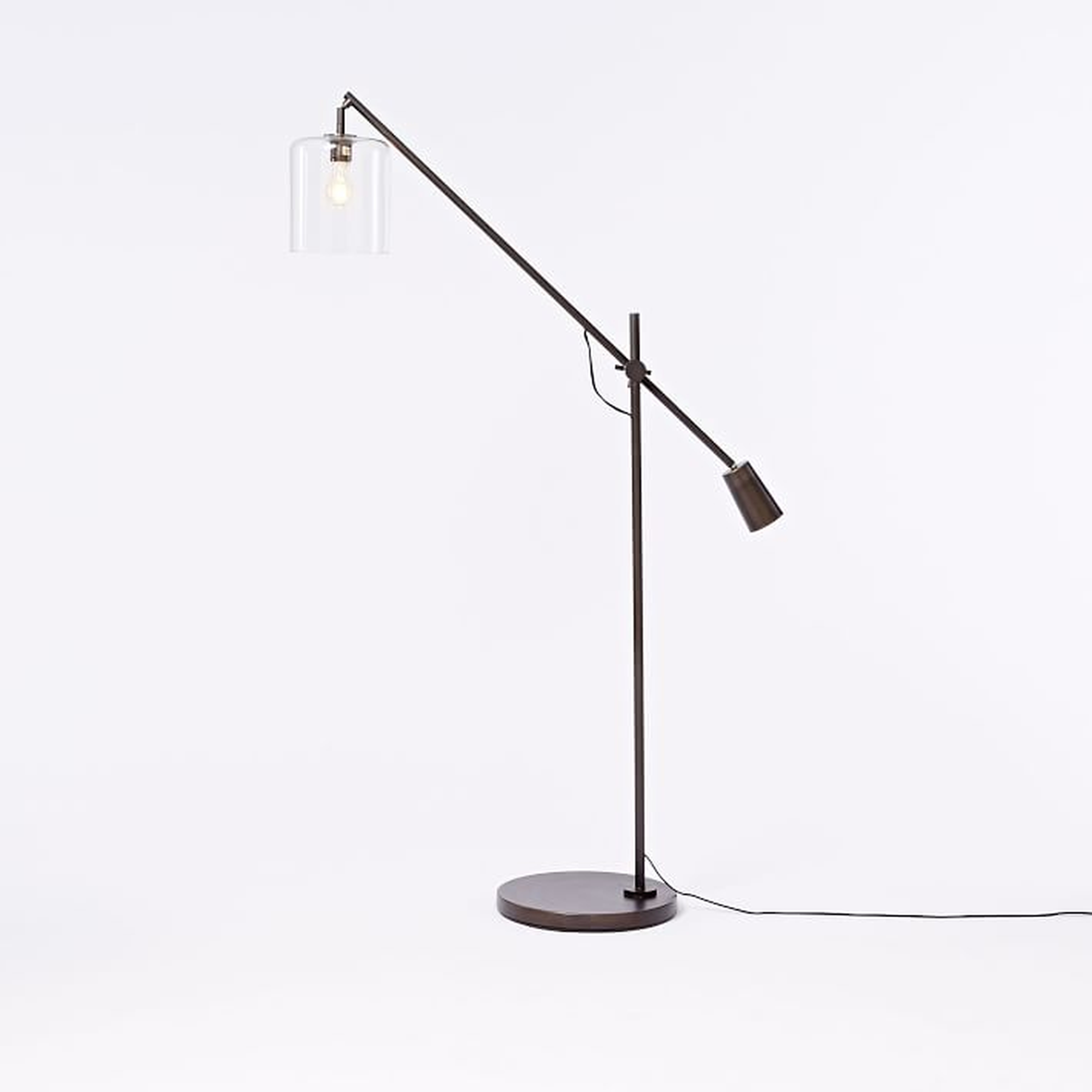 Adjustable Glass Floor Lamp - West Elm