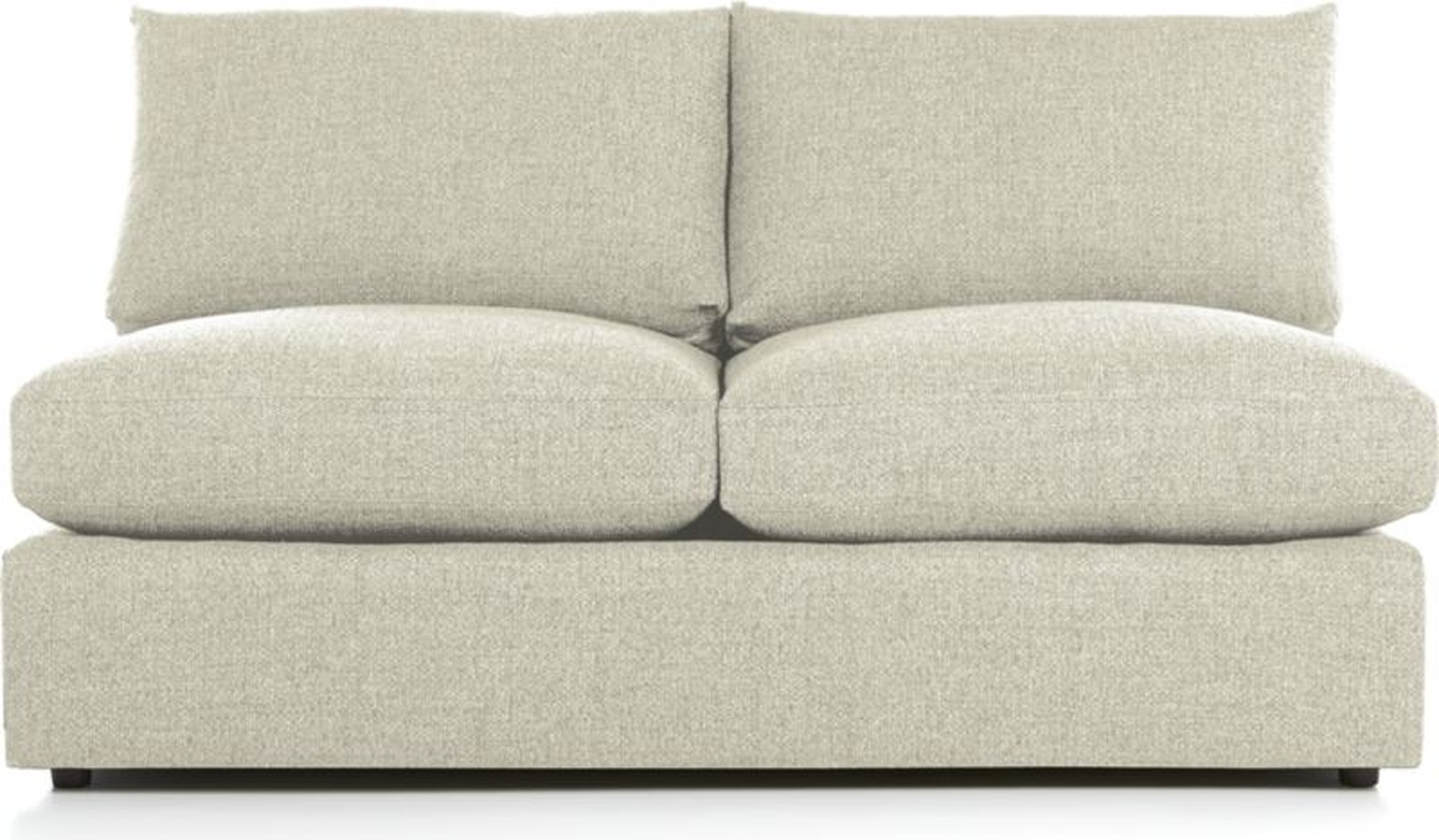 Lounge II Armless Loveseat - Cement - Crate and Barrel