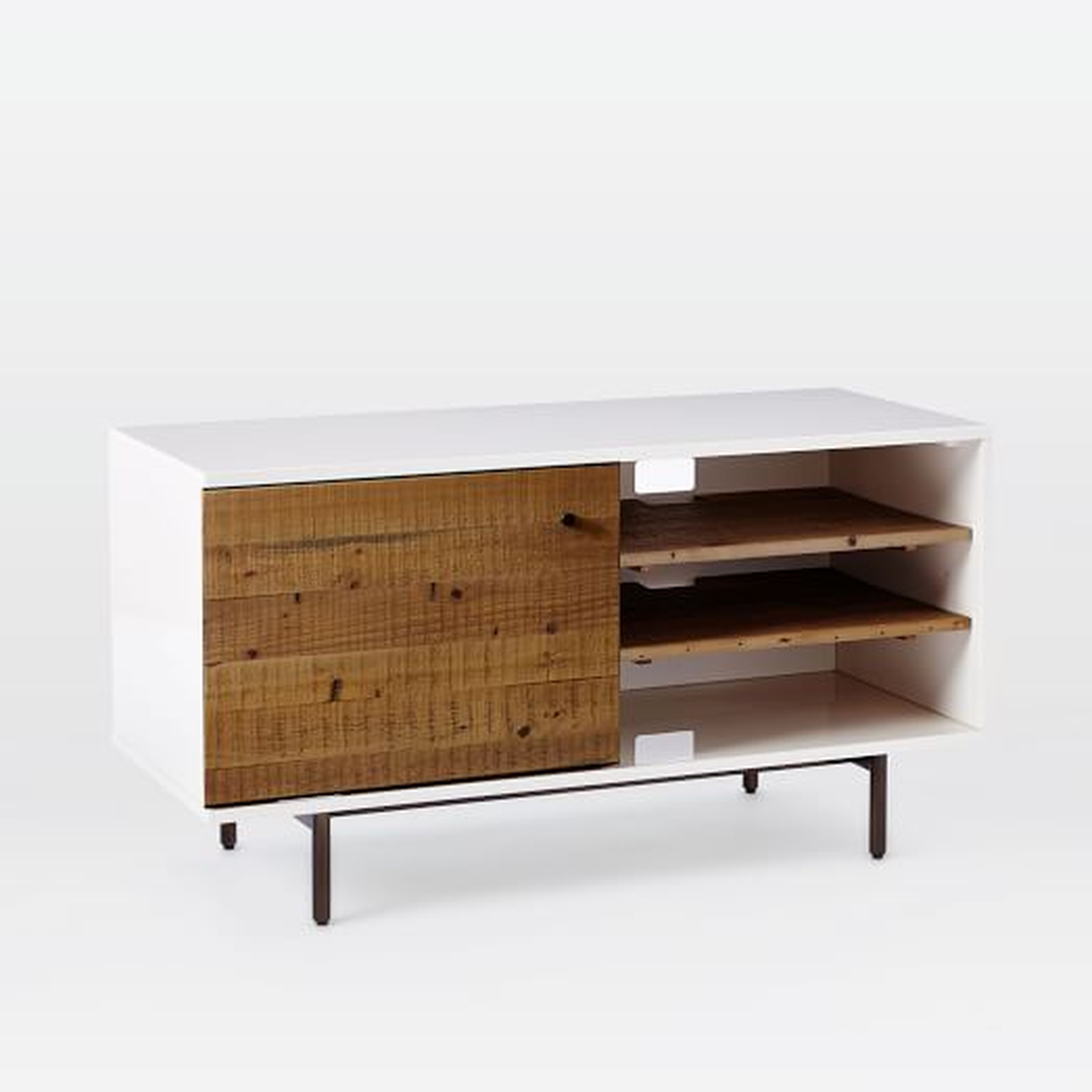 Reclaimed Wood + Lacquer Media Console - West Elm