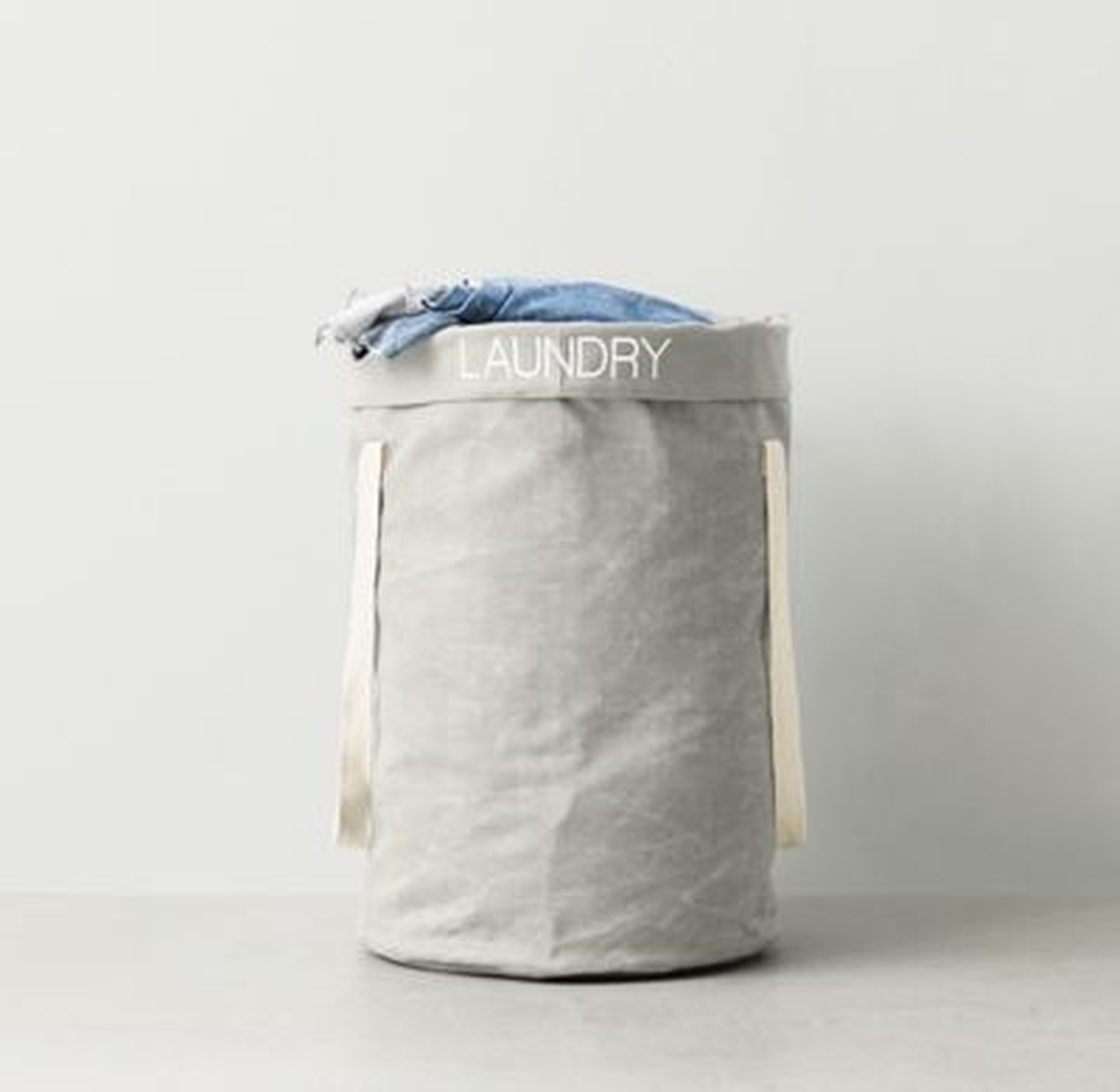 DISTRESSED CANVAS HAMPER - RH Teen