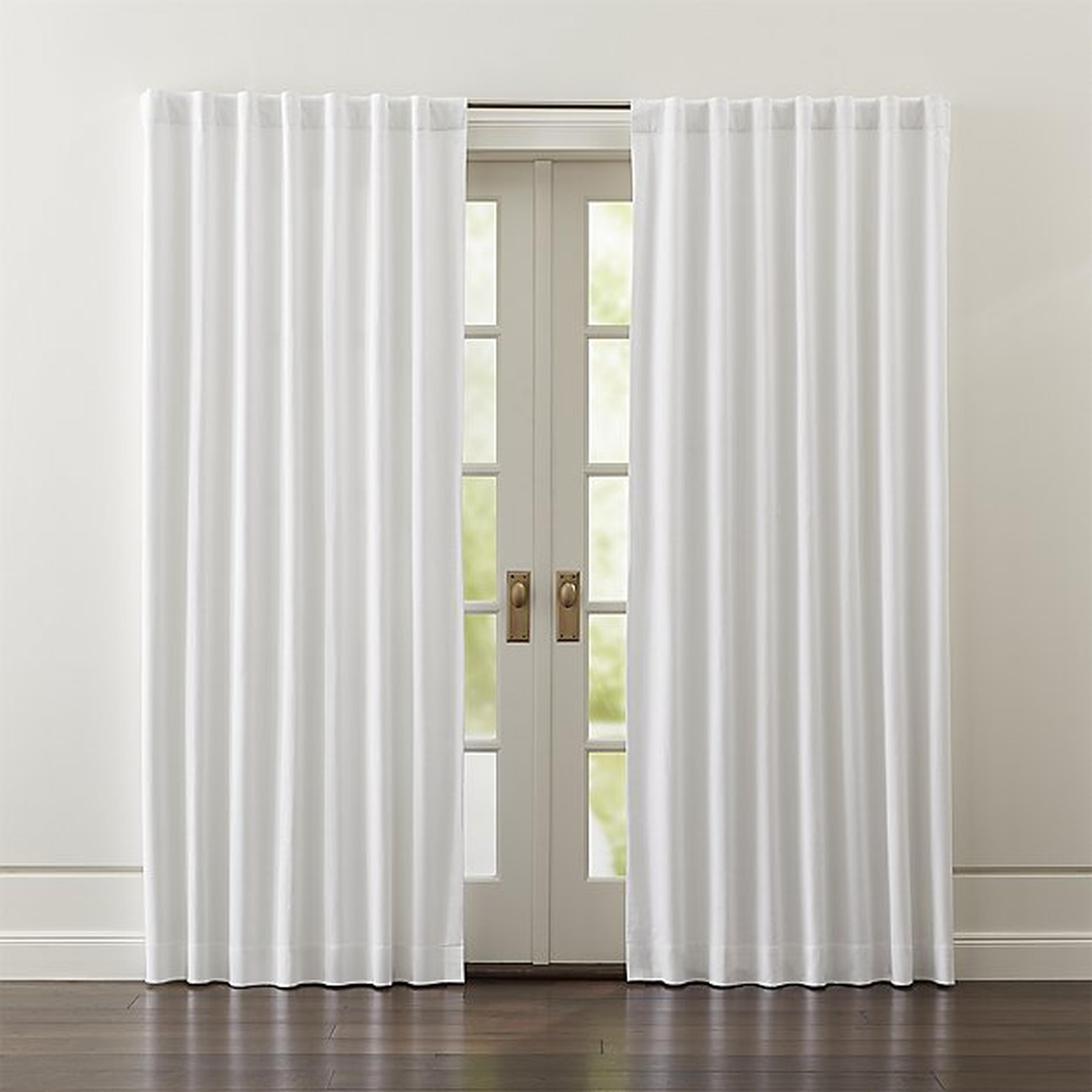 Wallace Blackout Curtains, White, 52" x 84" - Crate and Barrel