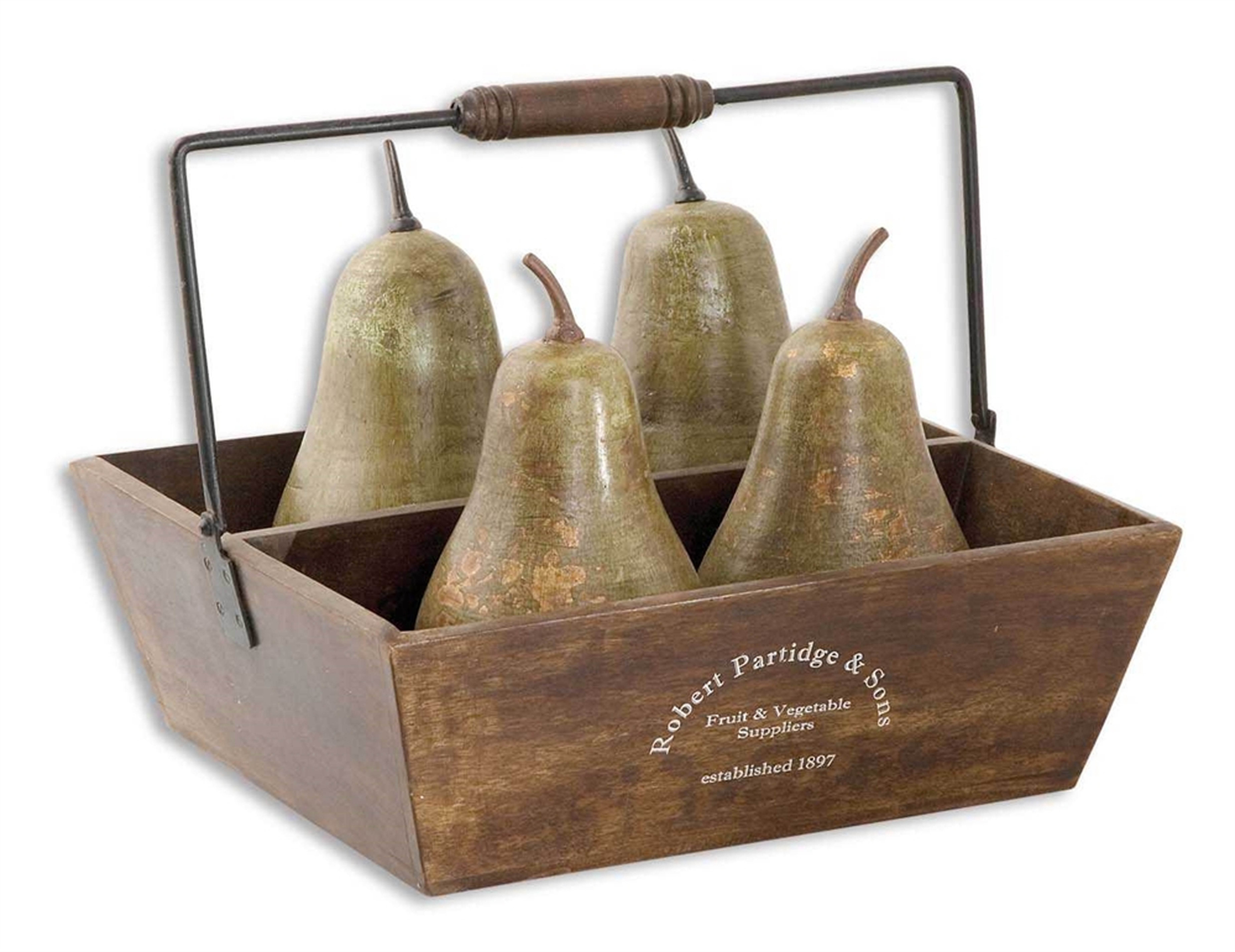 Pears In Basket, S/5 - Hudsonhill Foundry