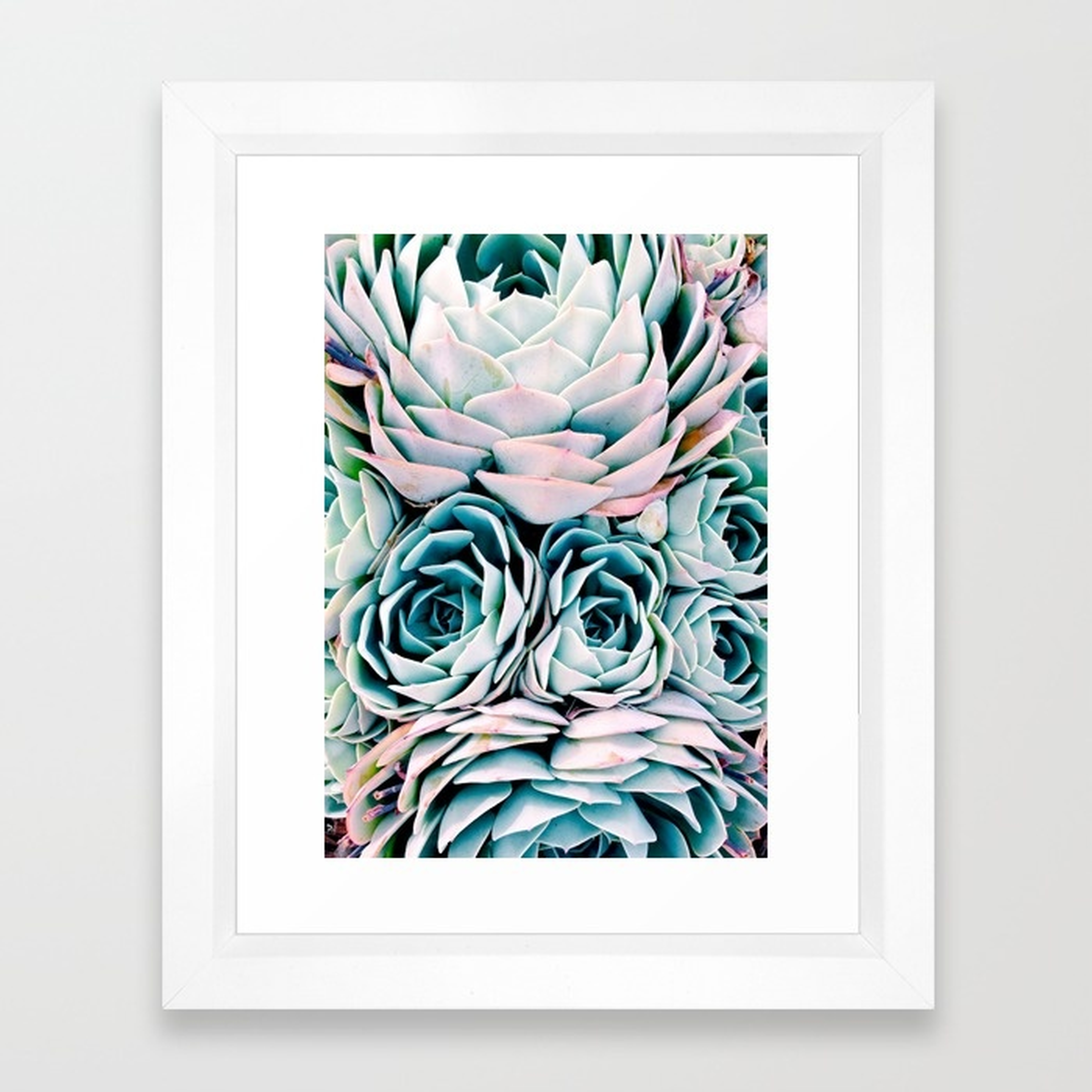 Pastel Paradise -10" X 12"-Vector white frame with mat - Society6
