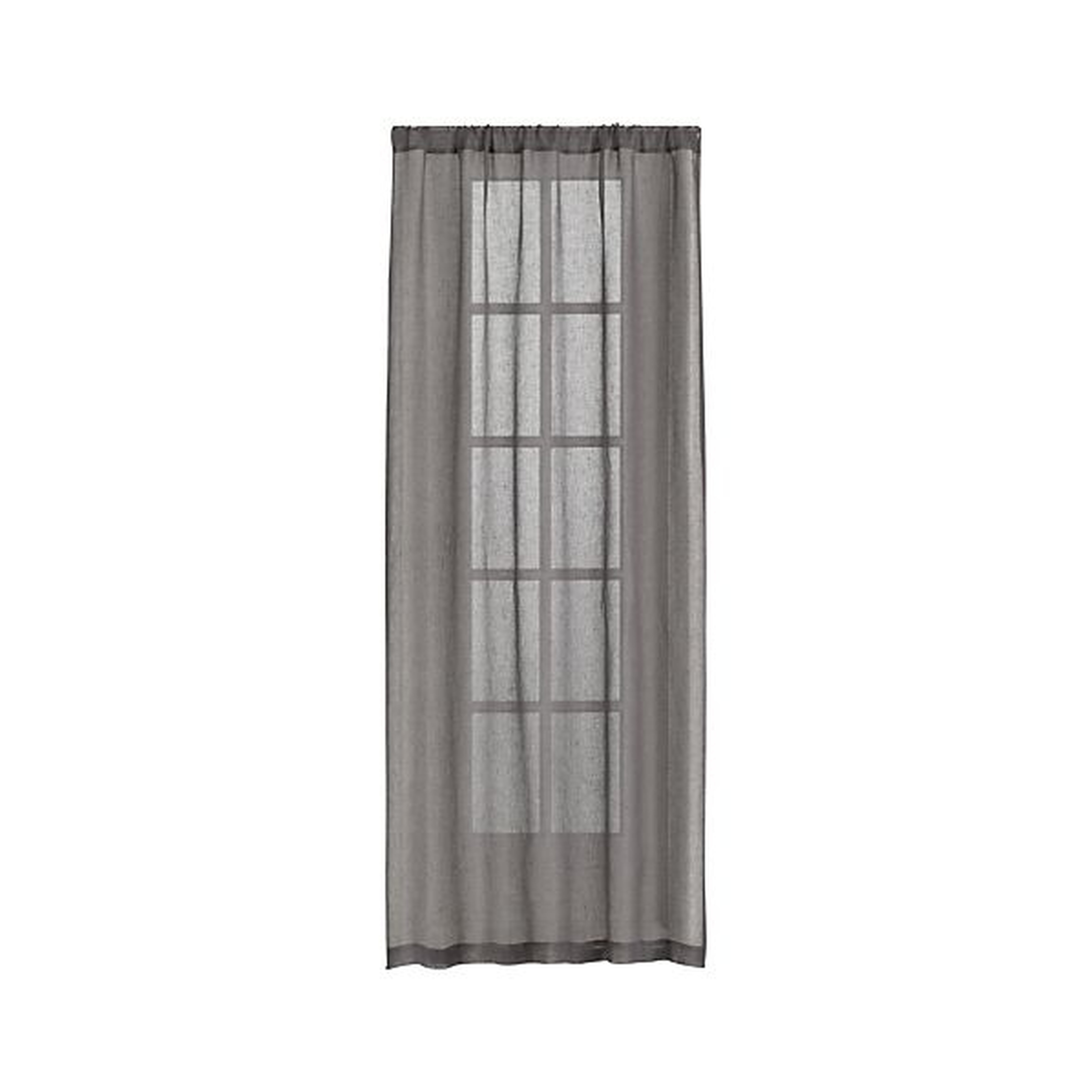Linen Sheer Grey Curtains - Crate and Barrel