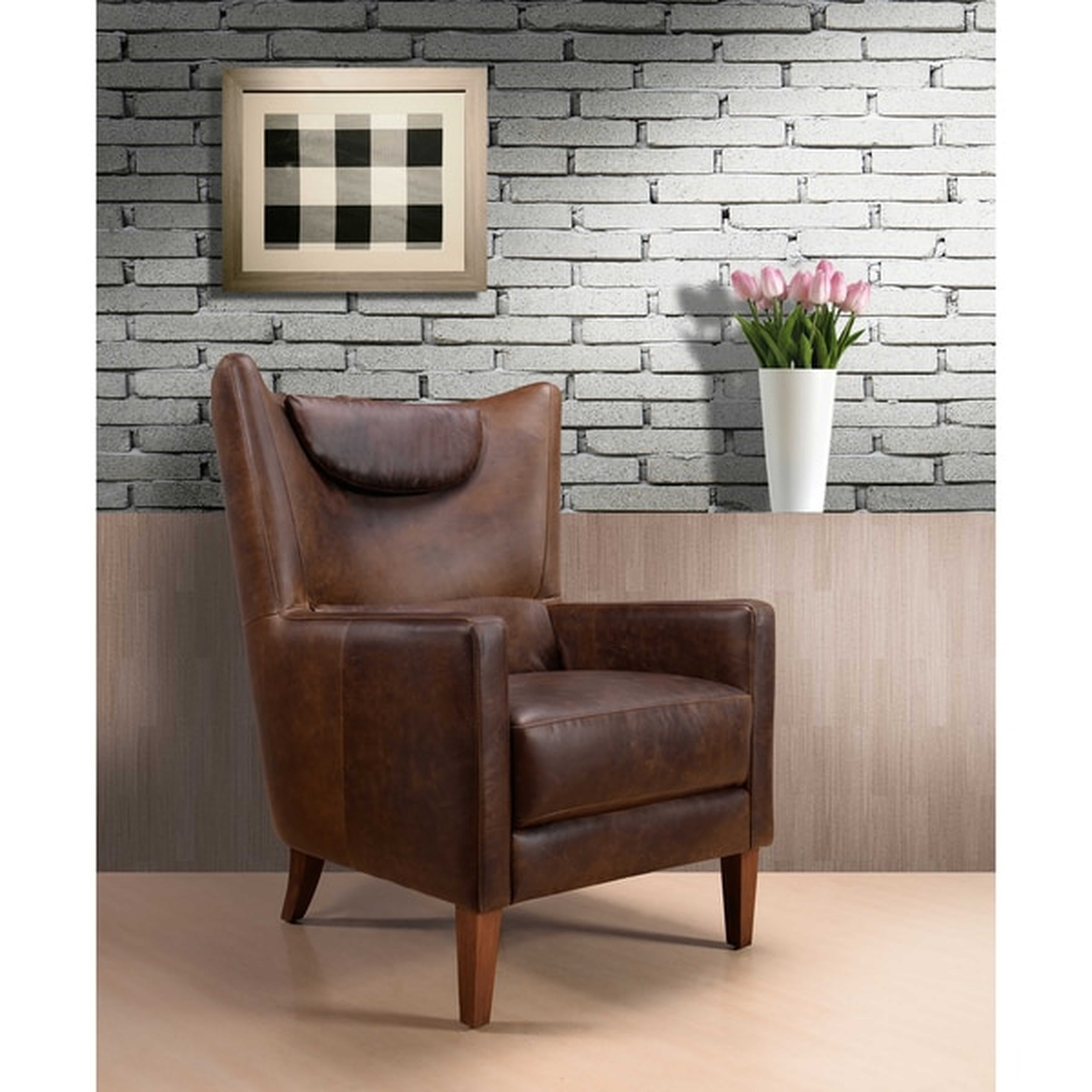 Weinstein Vintage Brown Leather Chair - Overstock