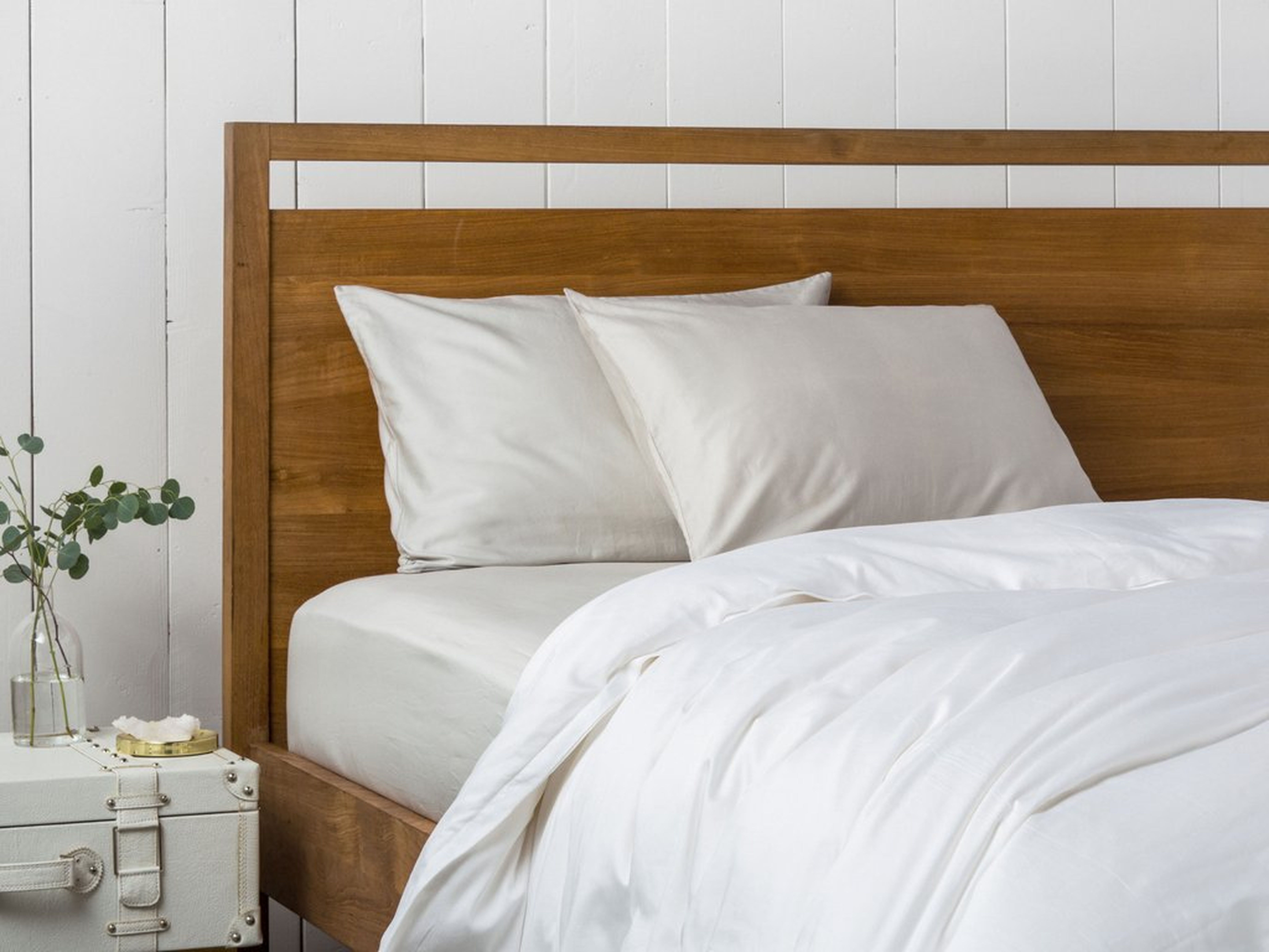 SATEEN DUVET COVER - King, White - Parachute