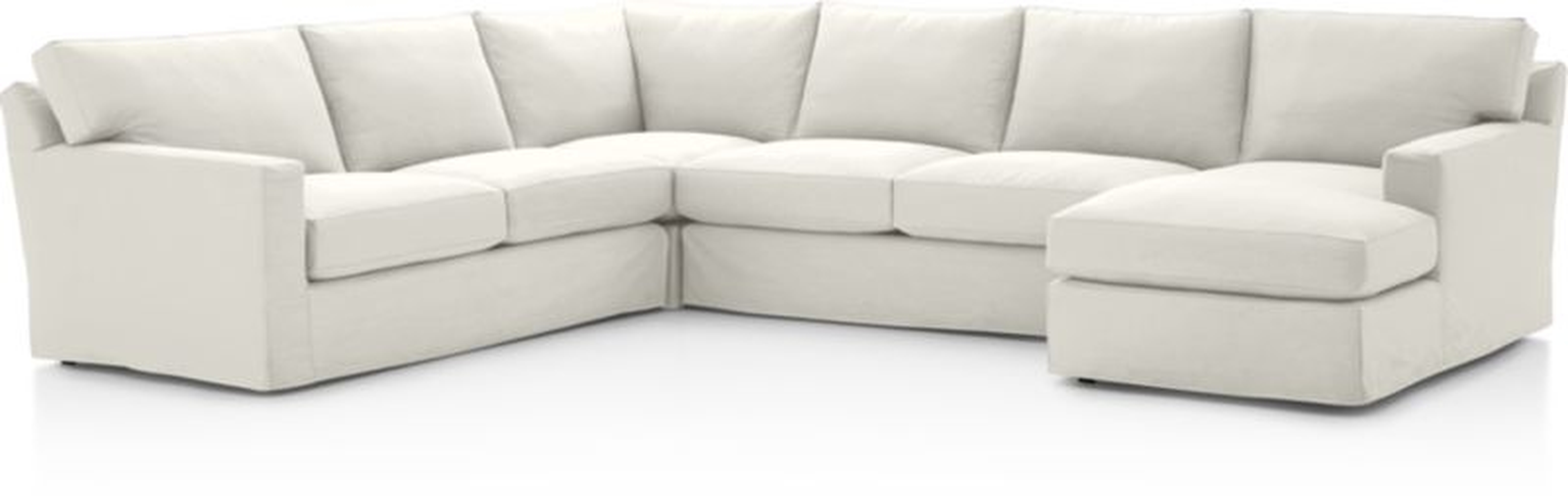 Axis II Slipcovered 4-Piece Sectional Sofa - Crate and Barrel