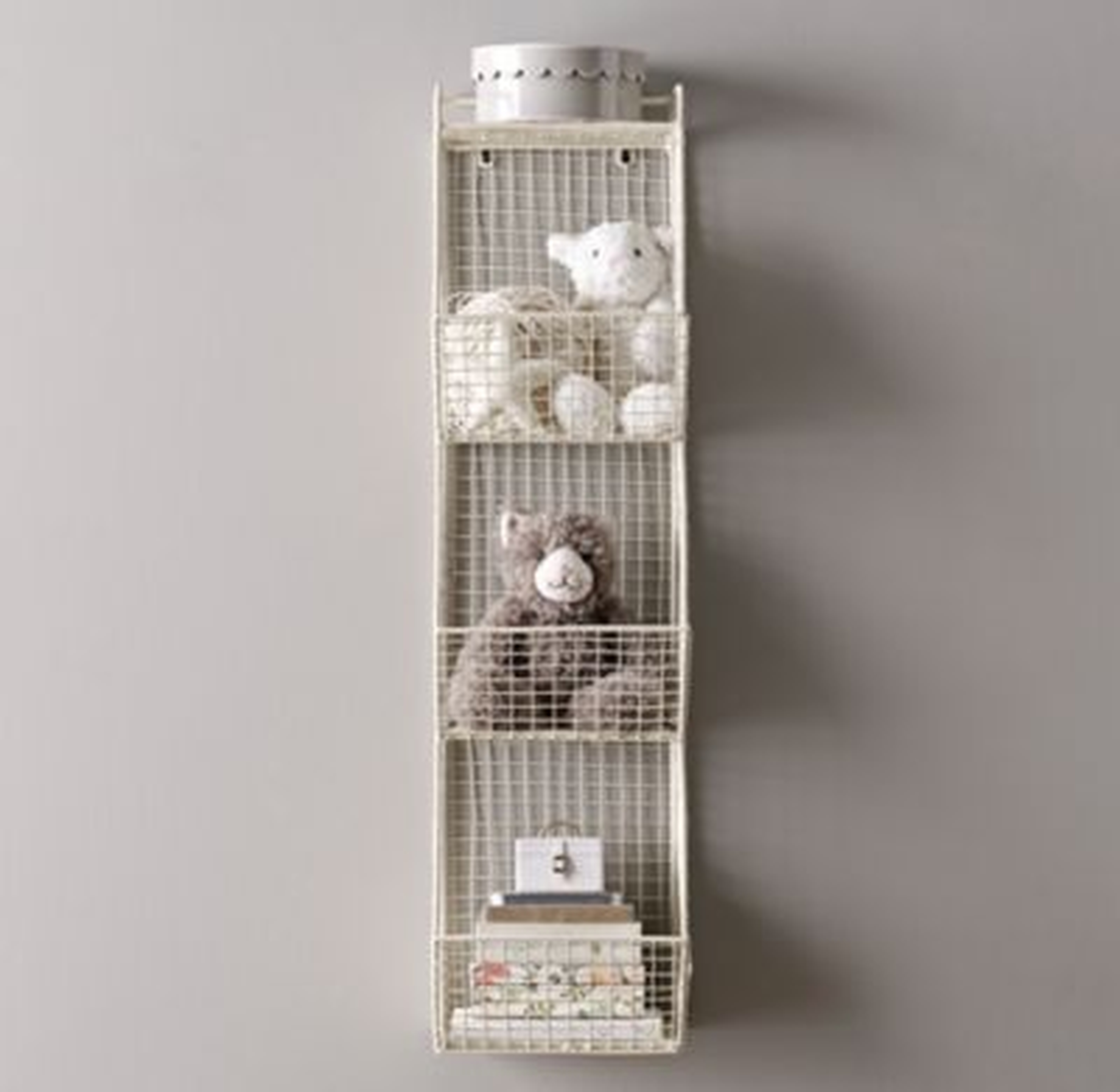 industrial wire 3 cubby storage - RH Baby & Child