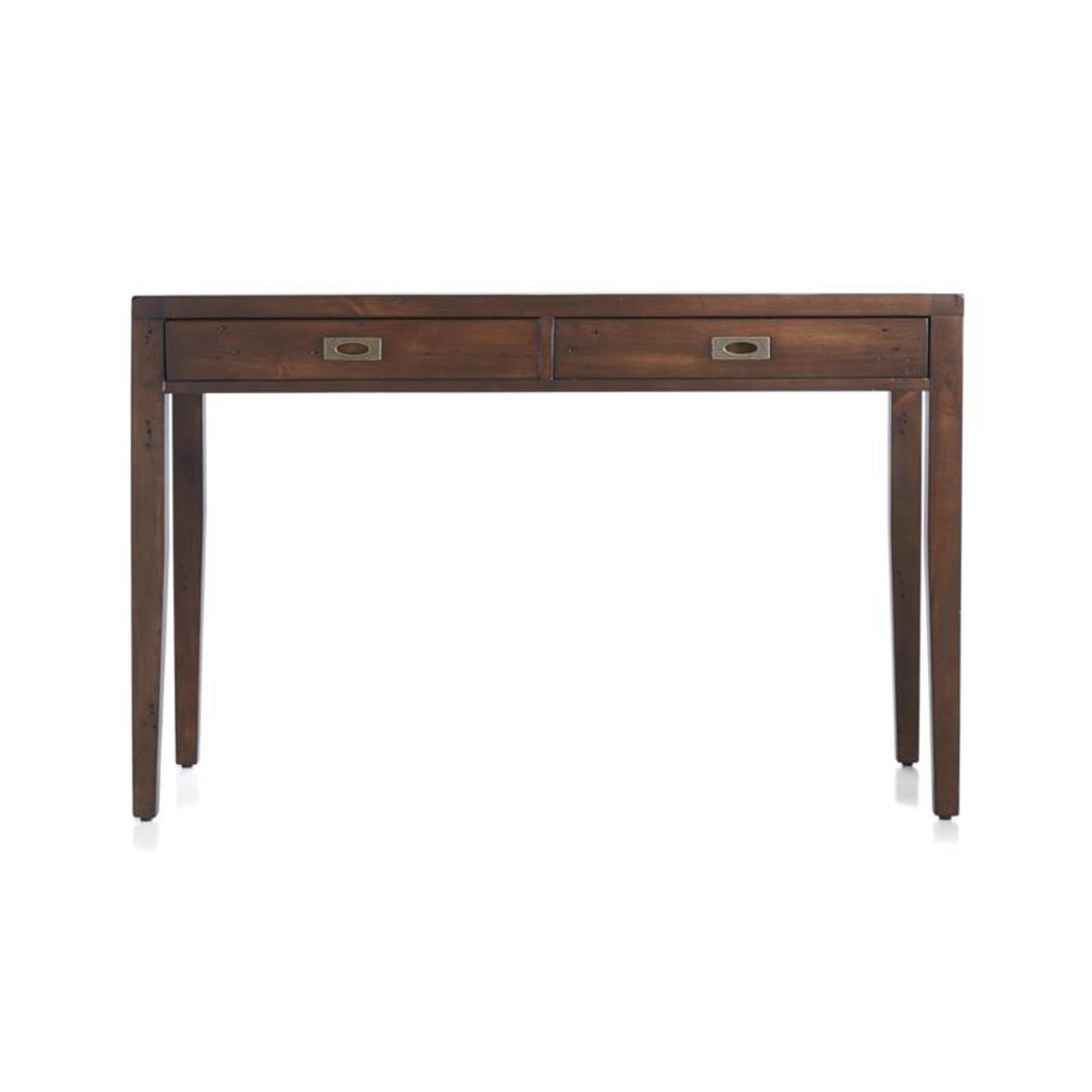 Morris 48" Chocolate Brown Writing Desk - Crate and Barrel