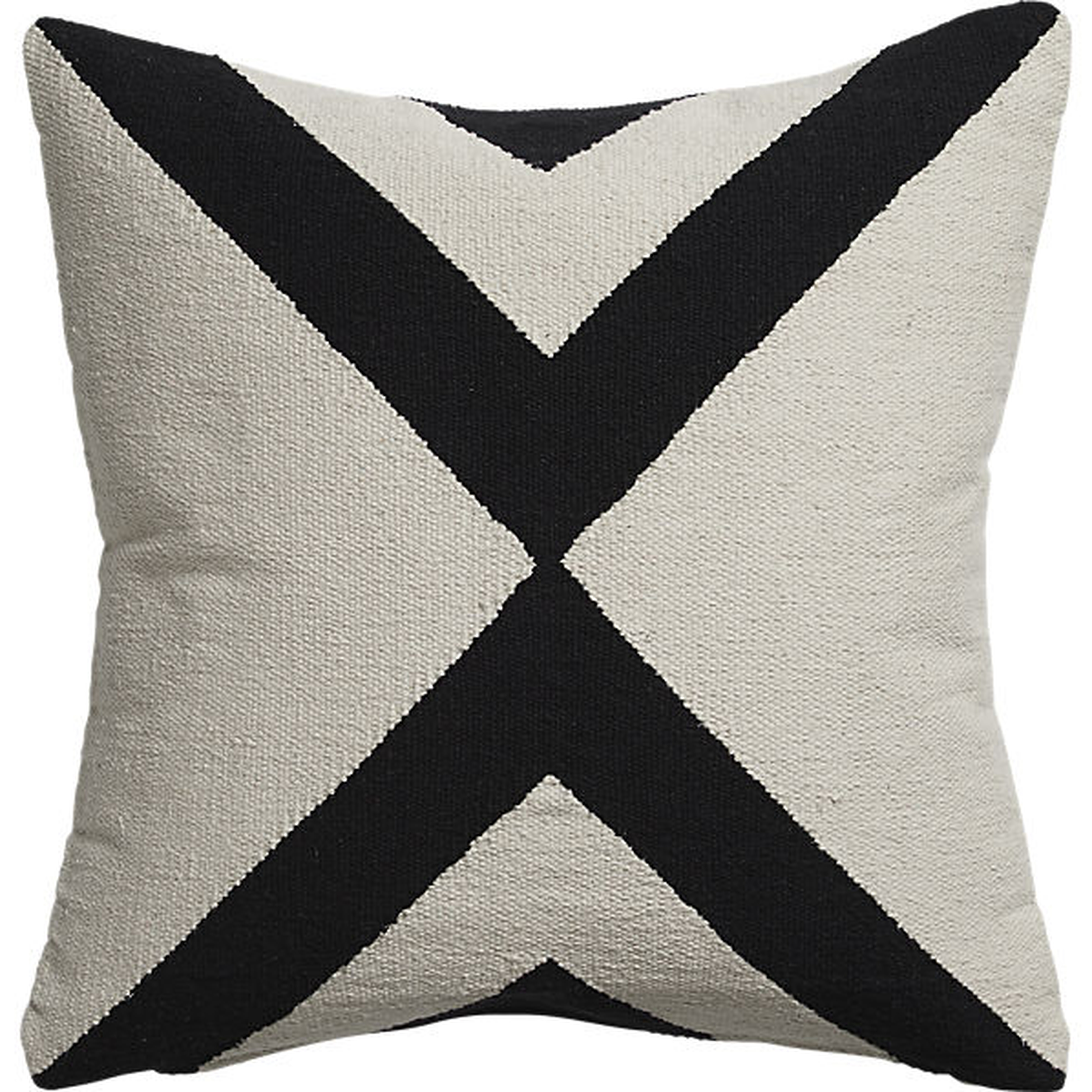 Xbase pillow - Ivory/Black - 23x23 - With Insert - CB2