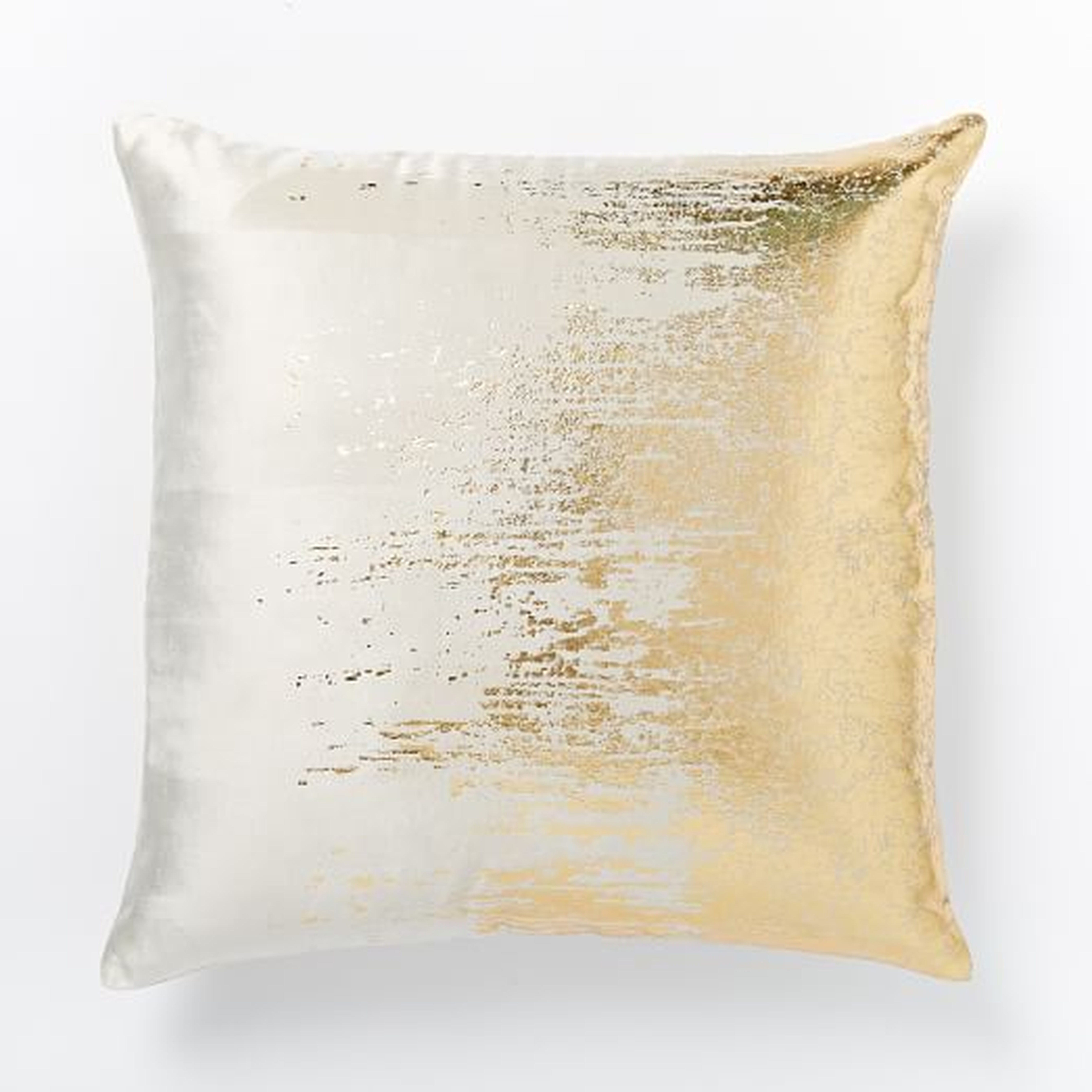 Faded Metallic Texture Pillow Cover - Gold - 18"sq - Insert sold separately - West Elm