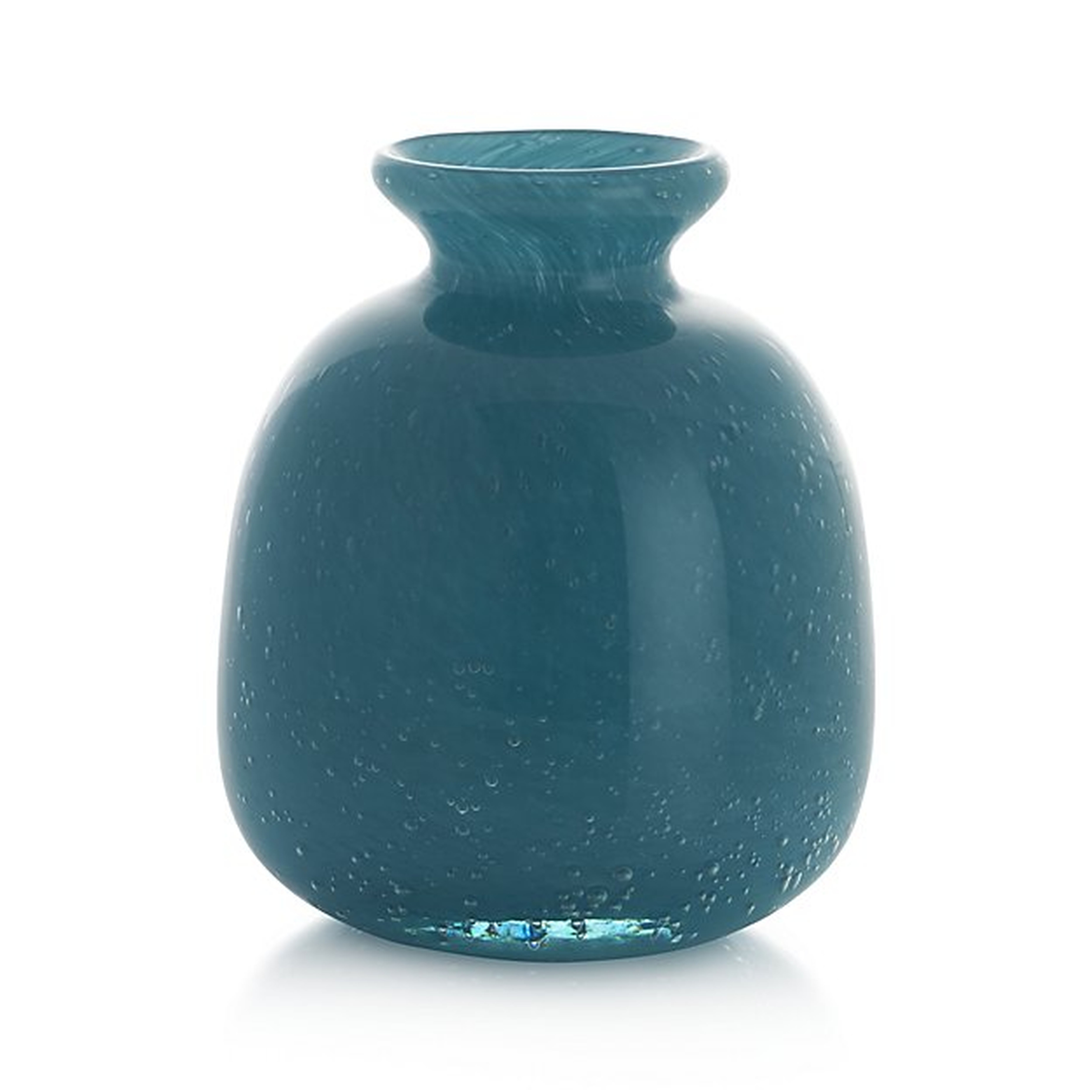 Myra Vase Aqua Medium - Crate and Barrel