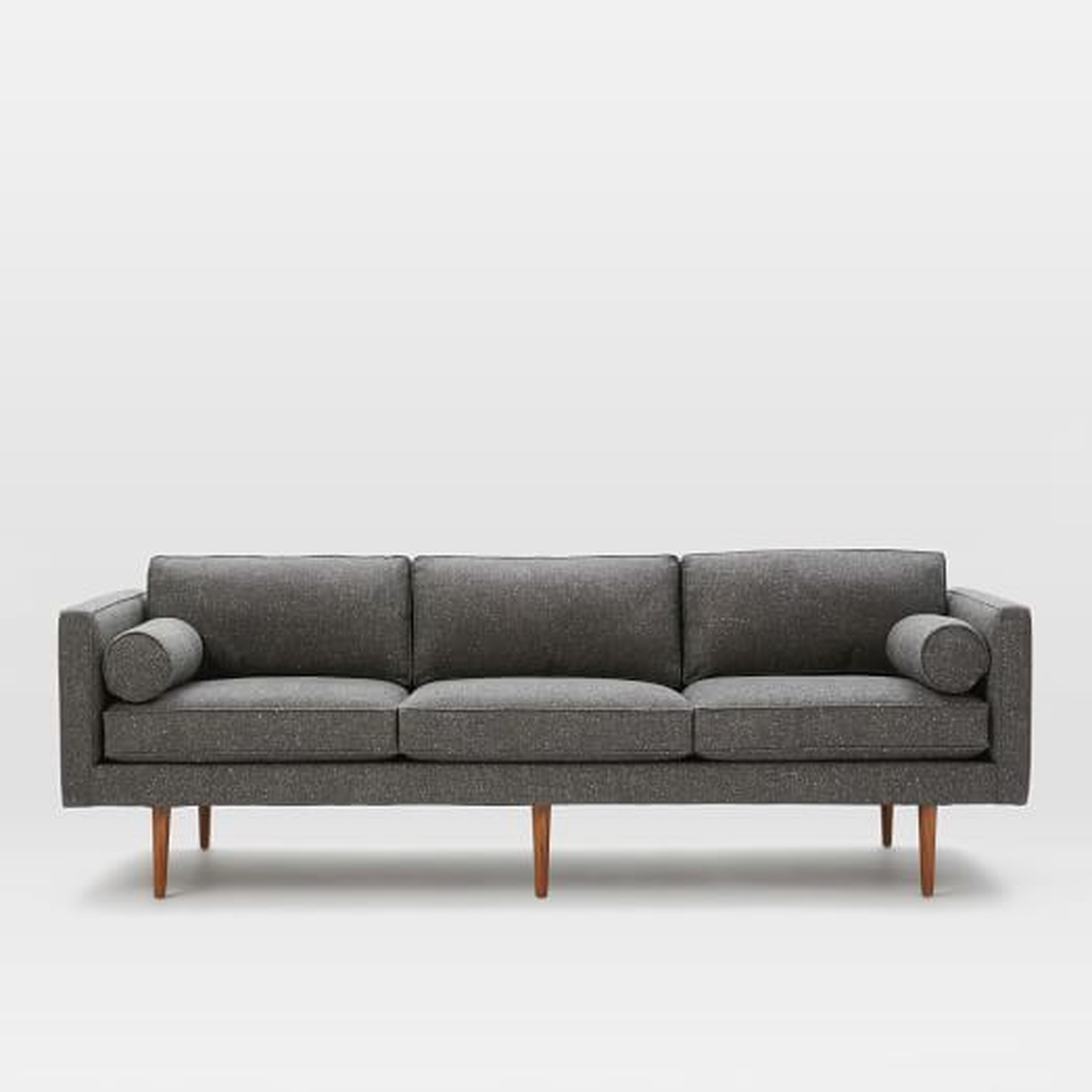 90.5" Monroe Mid-Century Sofa - Tweed, Salt + Pepper - West Elm