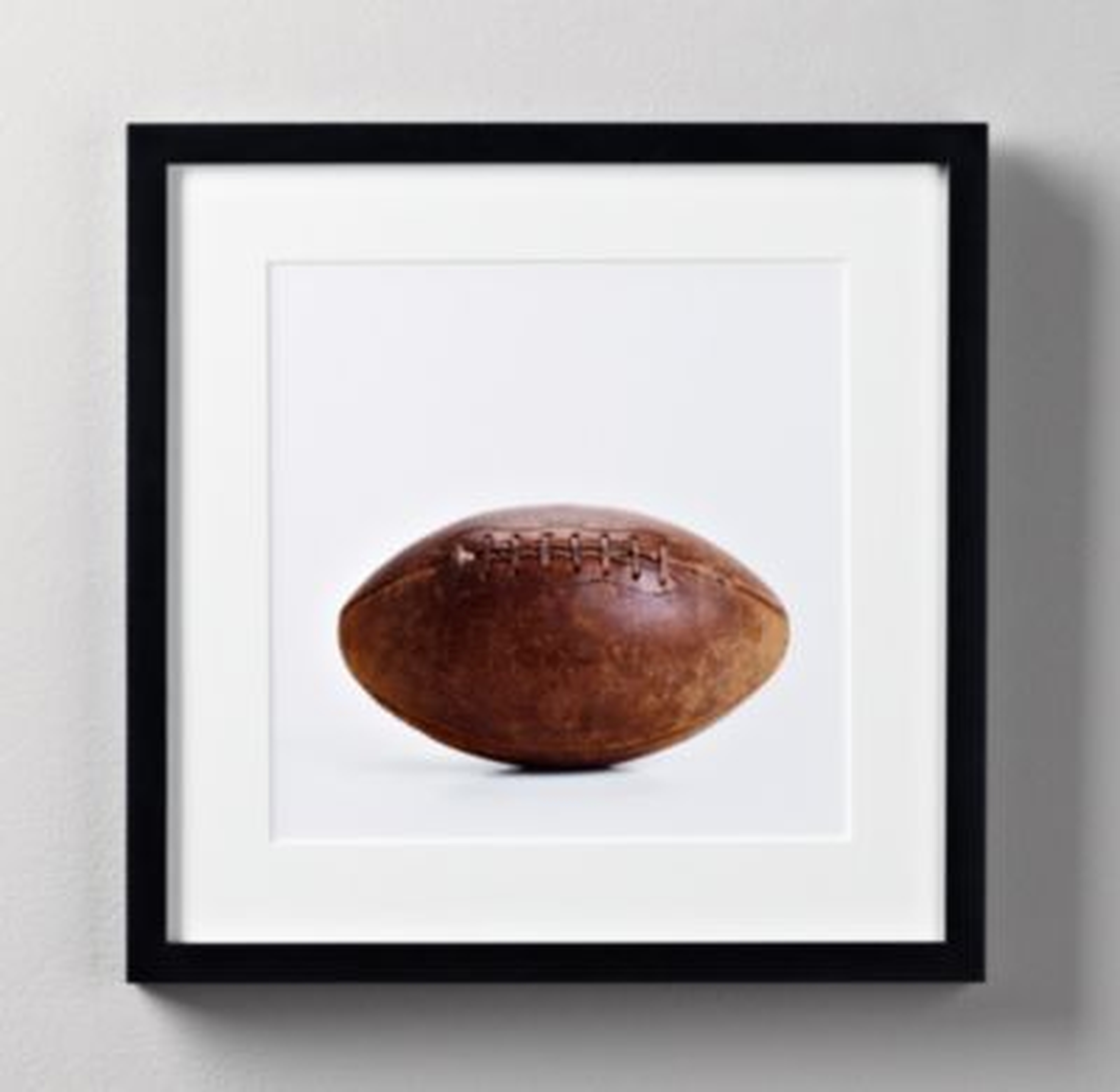 Vintage Sports Gear Photography - Football 15"sq - Black frame - RH Baby & Child