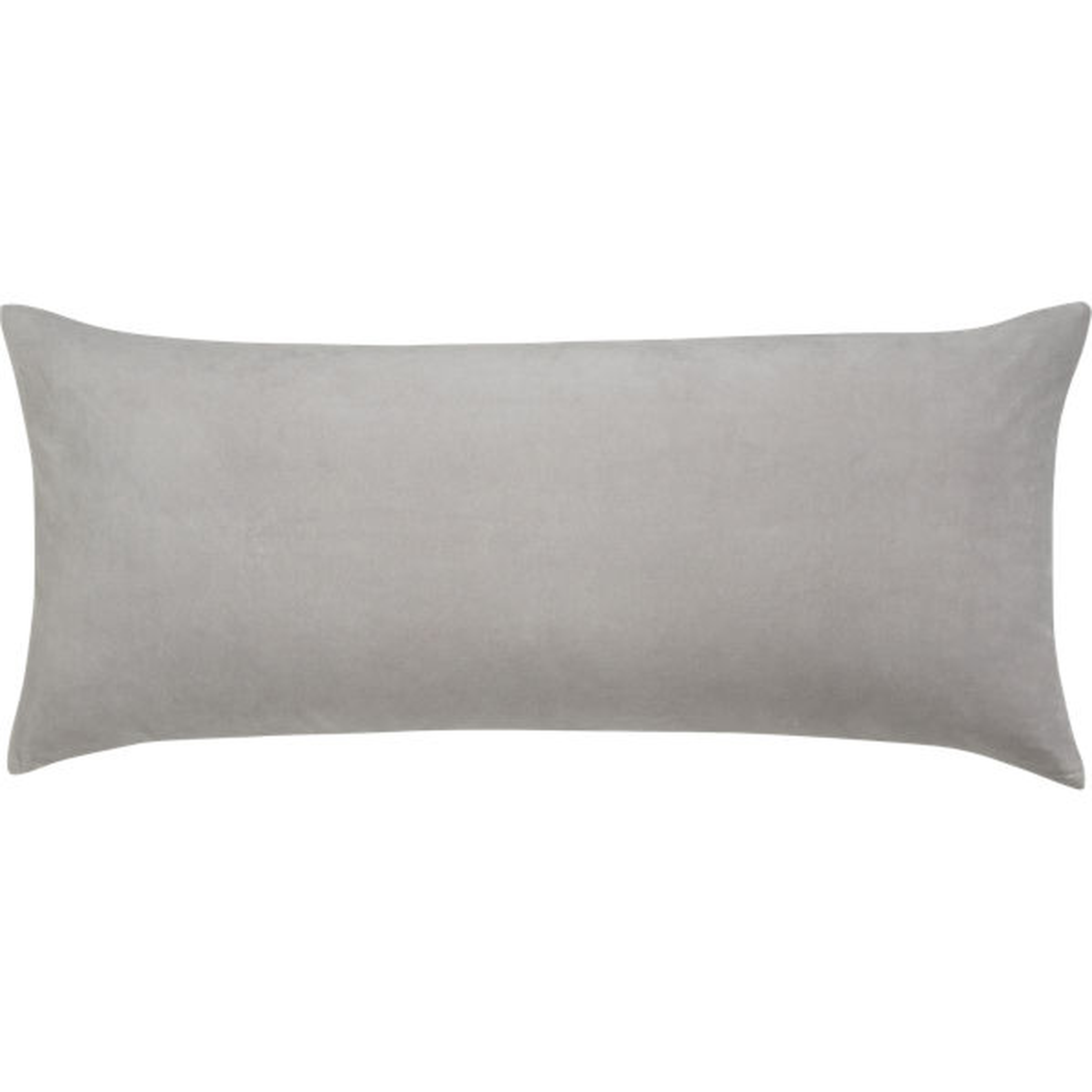 Leisure Silver Grey Pillow 36" x 16" Pillow-Insert - CB2