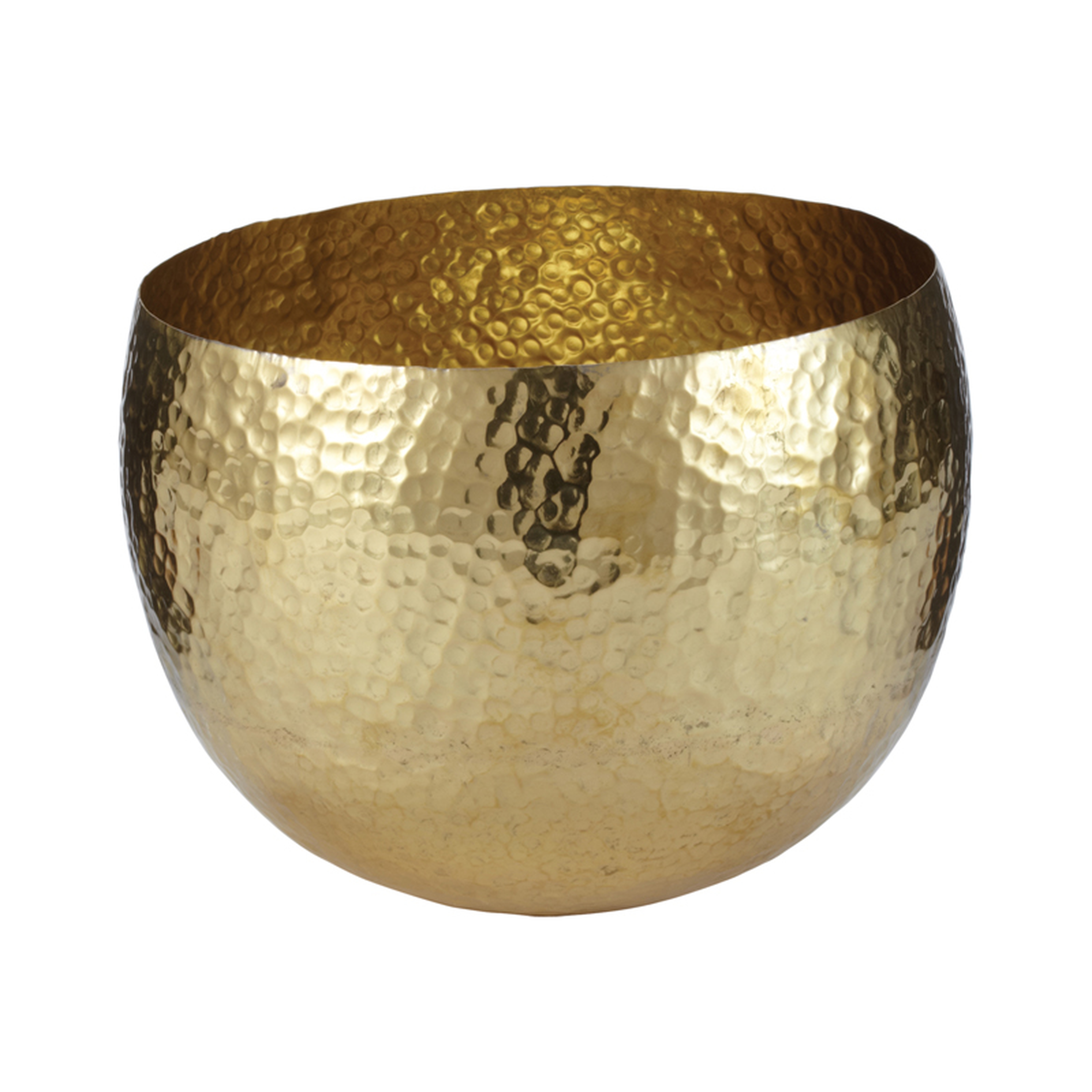 Gold Hammered Brass Bowl - sm - Elk Home