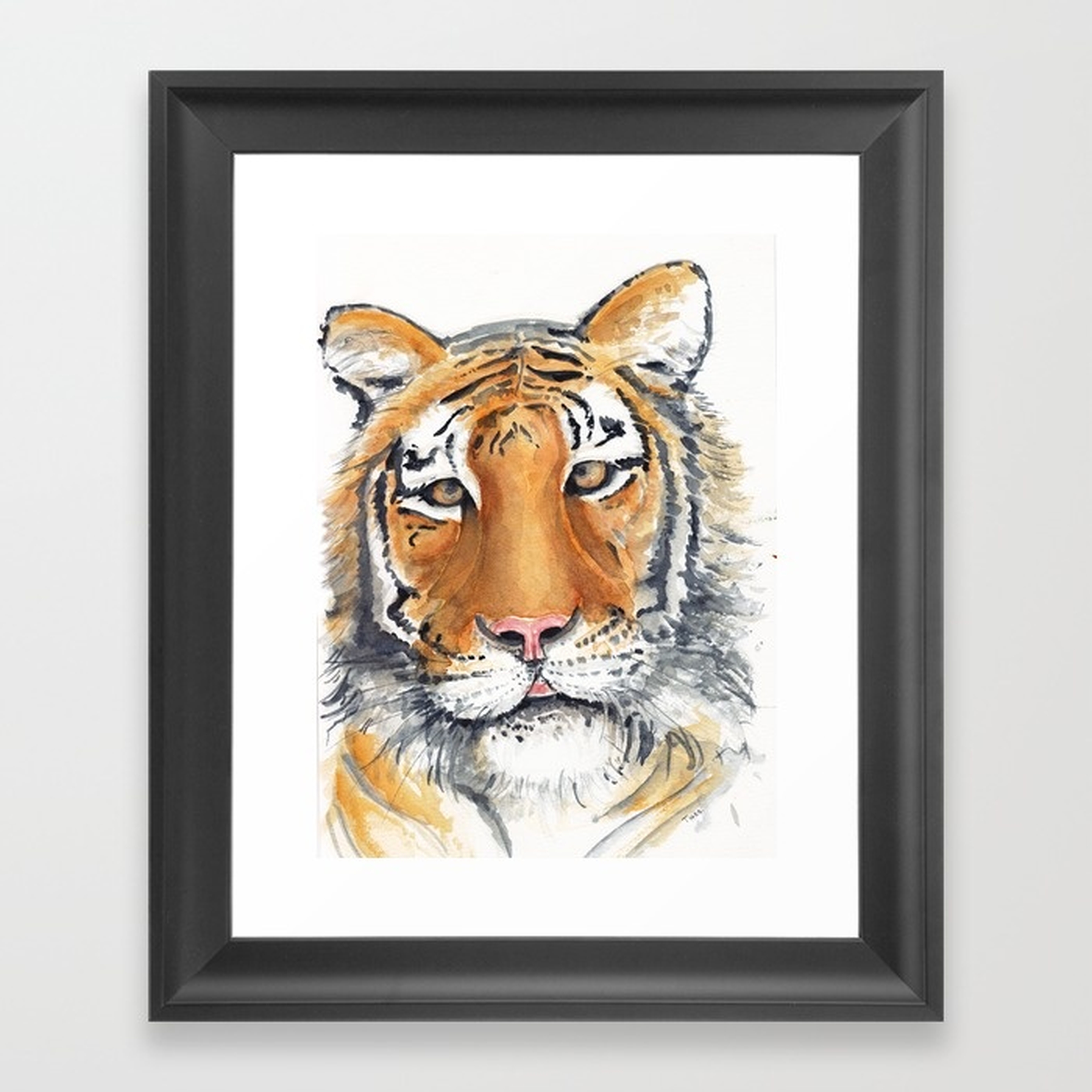 Sumatran Tiger -15" X 21"-Framed - Society6