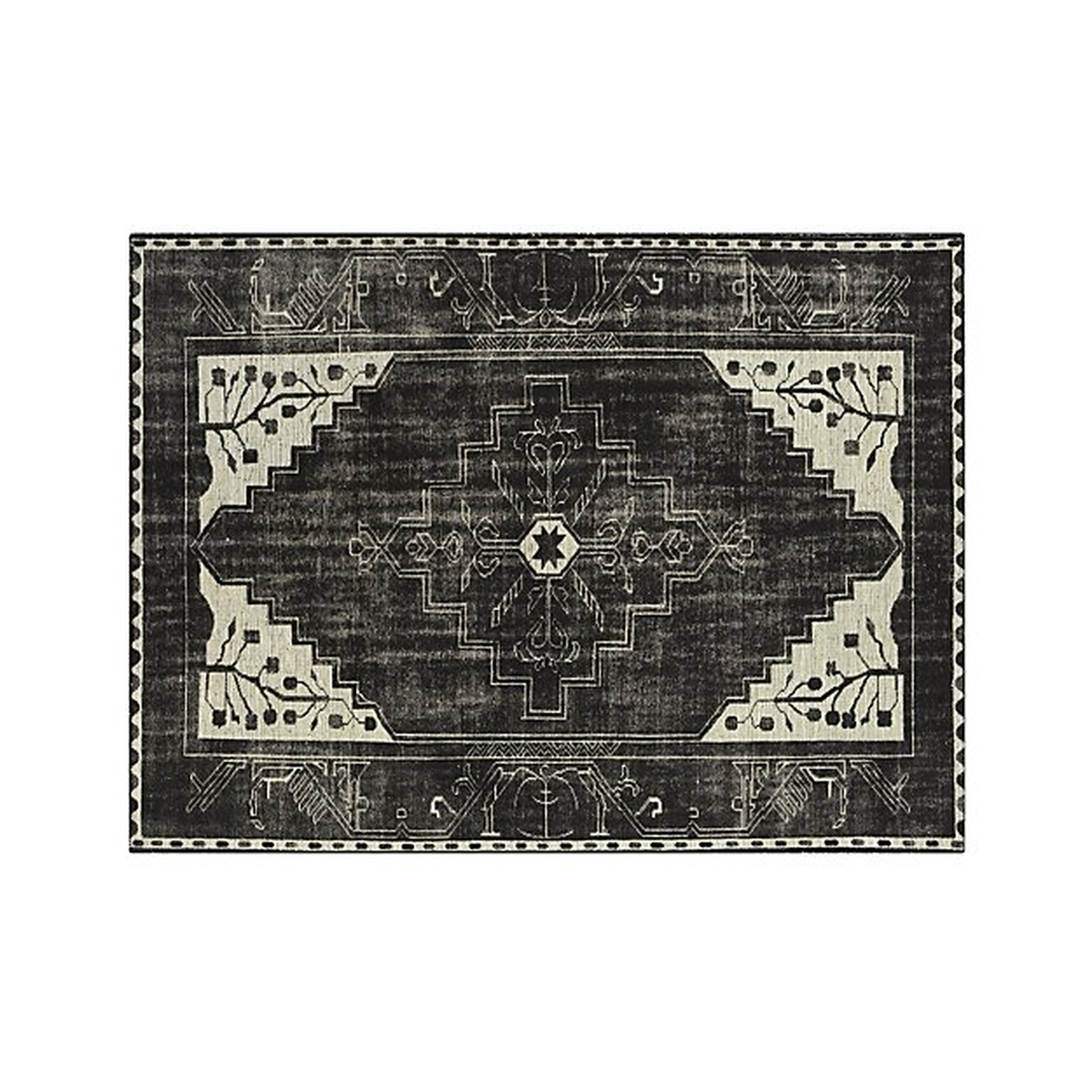 Anice Black Hand Knotted Oriental 8'x10' Rug - Crate and Barrel