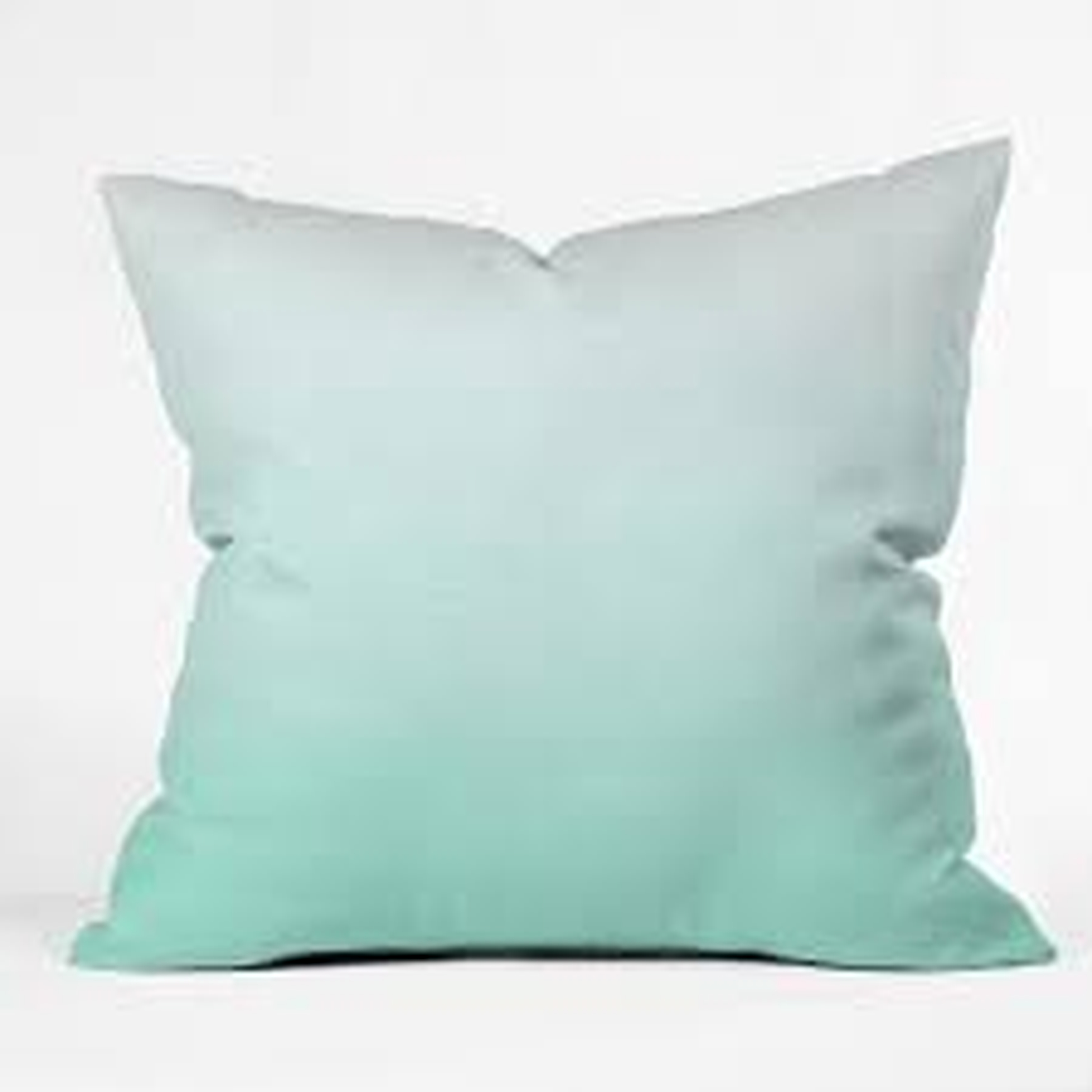 MINT OMBRE Throw Pillow - 16" x 16" - Polyester fill insert - Wander Print Co.